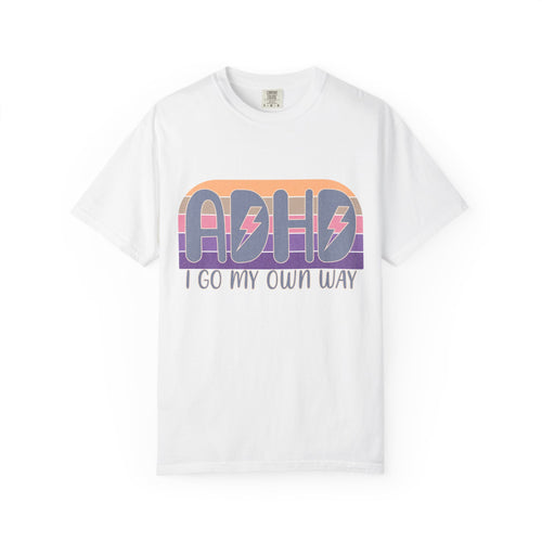 ADHD I Go My Own Way Tee — Retro Lightning Graphic T-Shirt