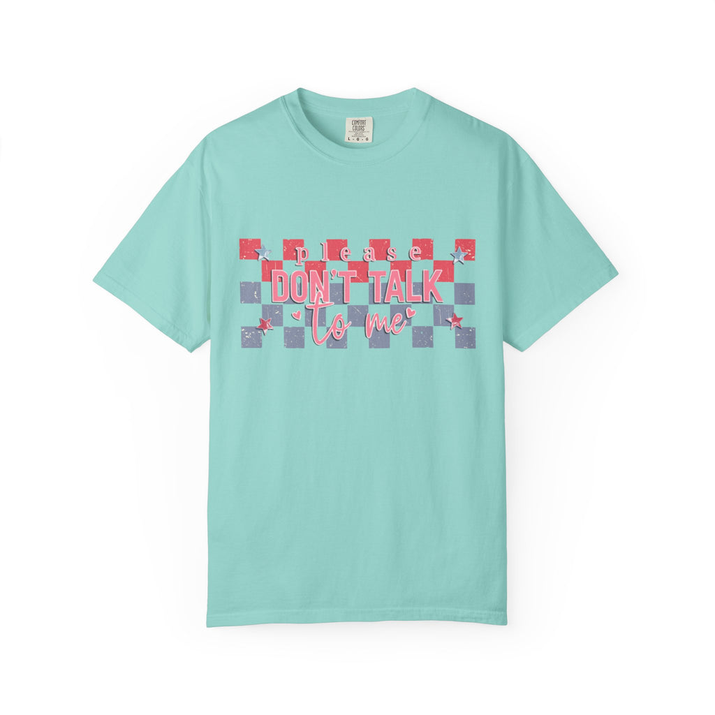 Textured Don’t Talk To Me Checkerboard T-Shirt