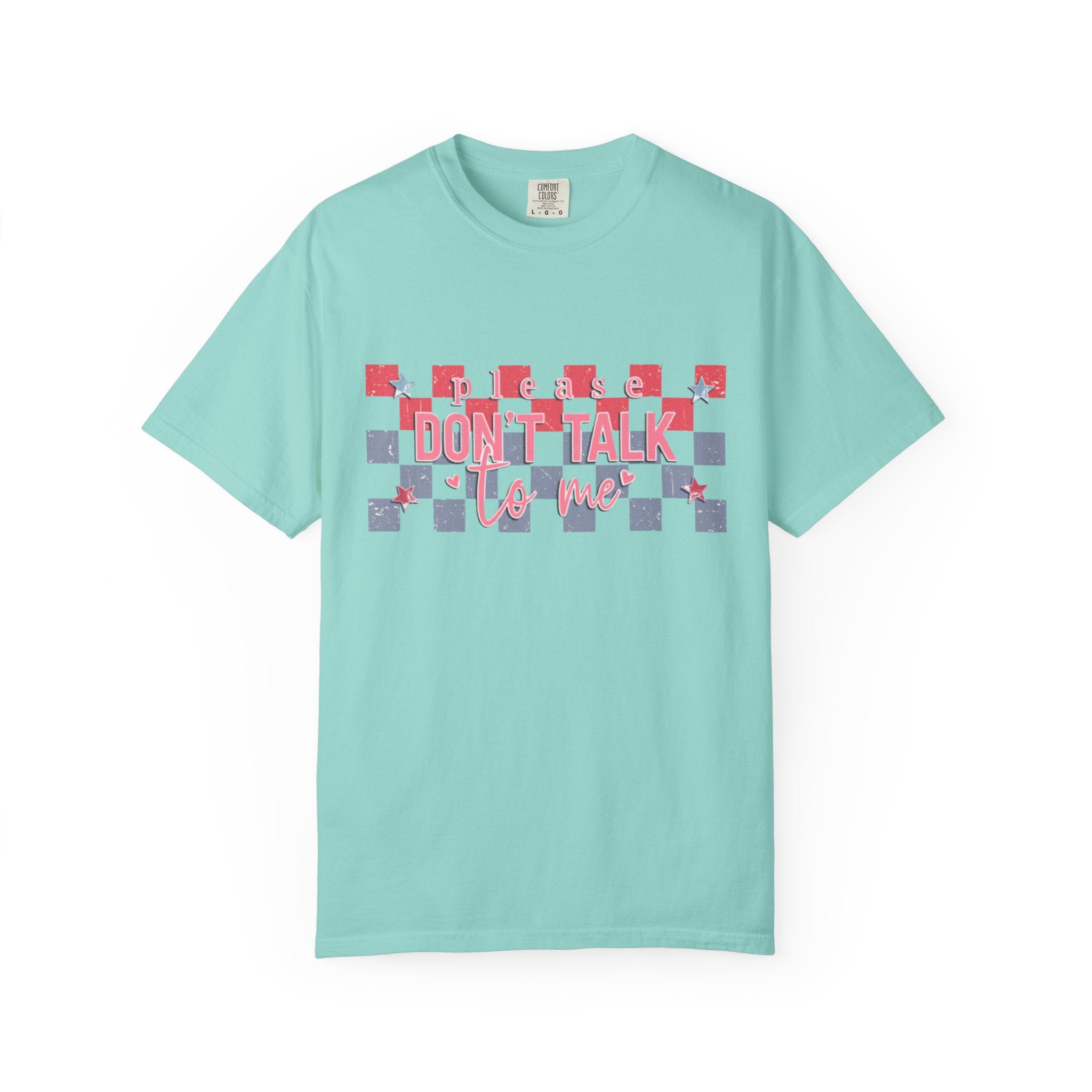 Textured Don’t Talk To Me Checkerboard T-Shirt
