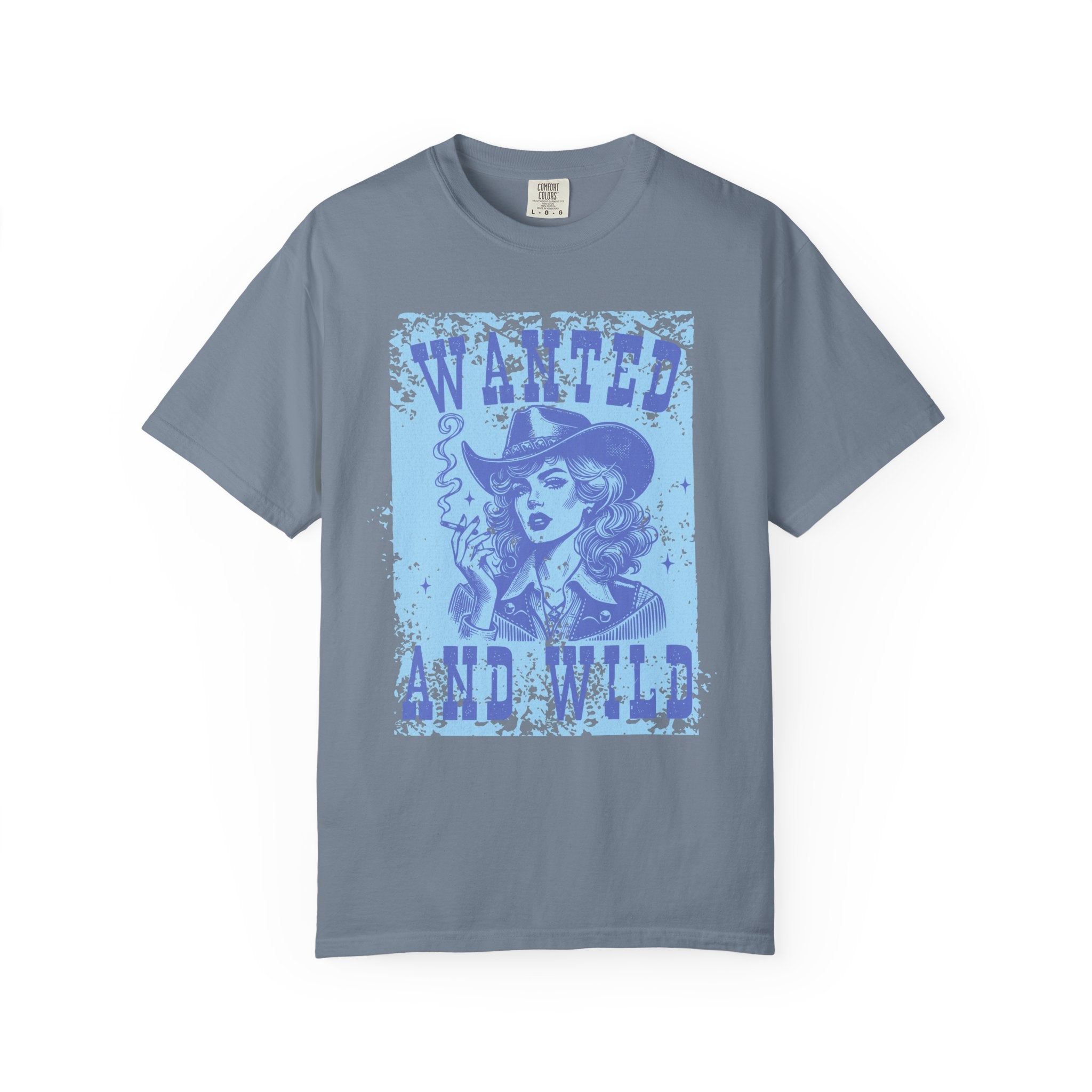 Textured Wanted and Wild Cowboy Girl T-Shirt