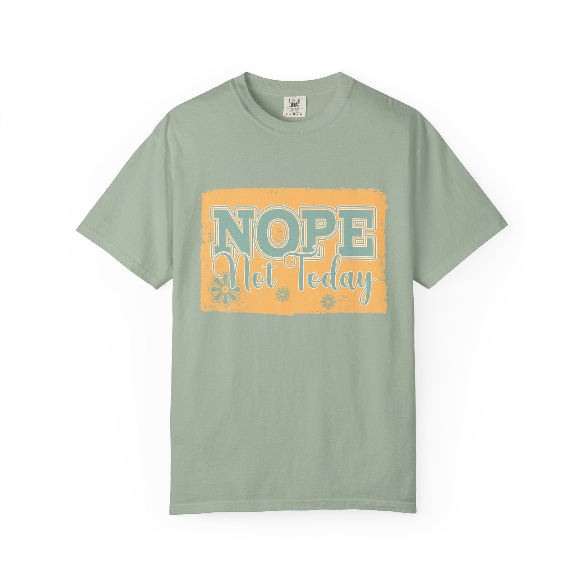 NOPE Not Today T-shirt | Textured Retro Beach Script Graphic