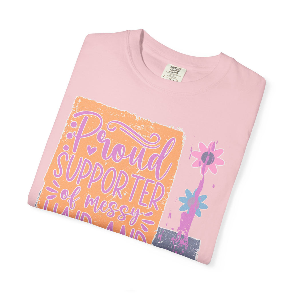 Proud Supporter of Messy Hair & Sweatpants Textured T-Shirt