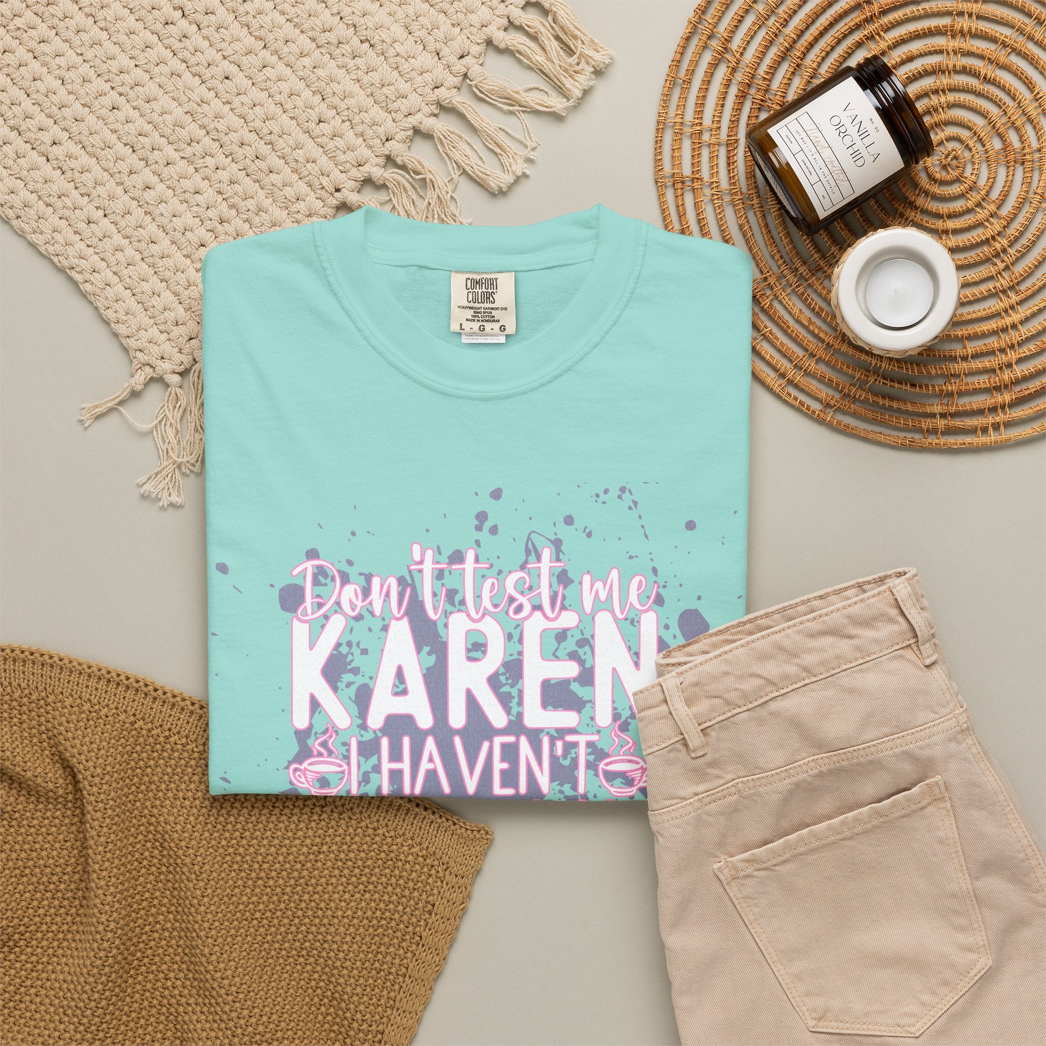 Textured Retro Karen Coffee Graphic Tee