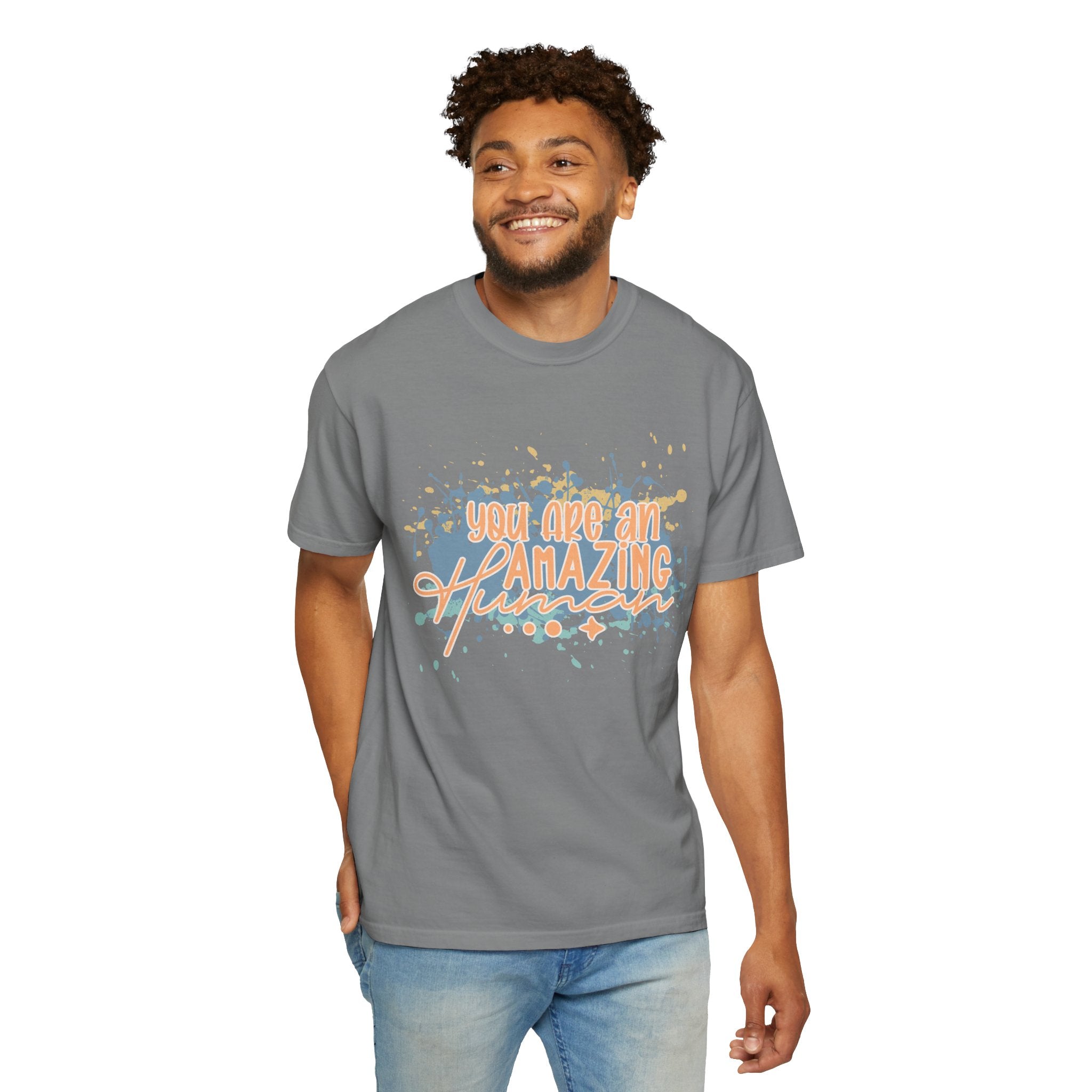 T-Shirt — "You Are An Amazing Human" Textured Inspirational Graphic Tee