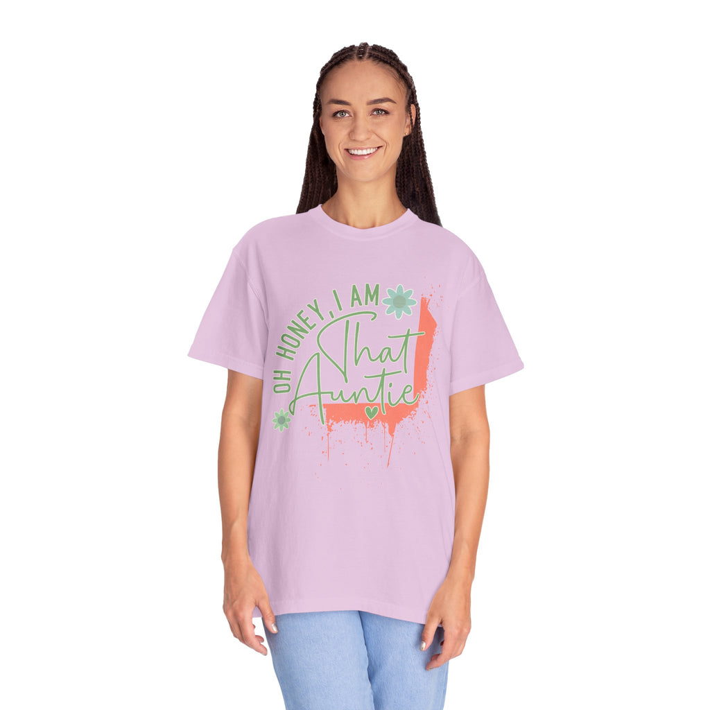 That Auntie Textured T-Shirt — "Oh Honey, I Am That Auntie" Graphic Tee