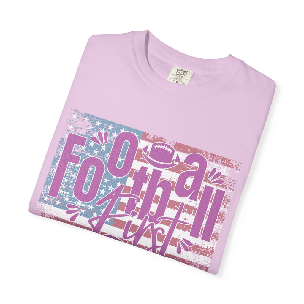Textured Retro Americana Football First Tee