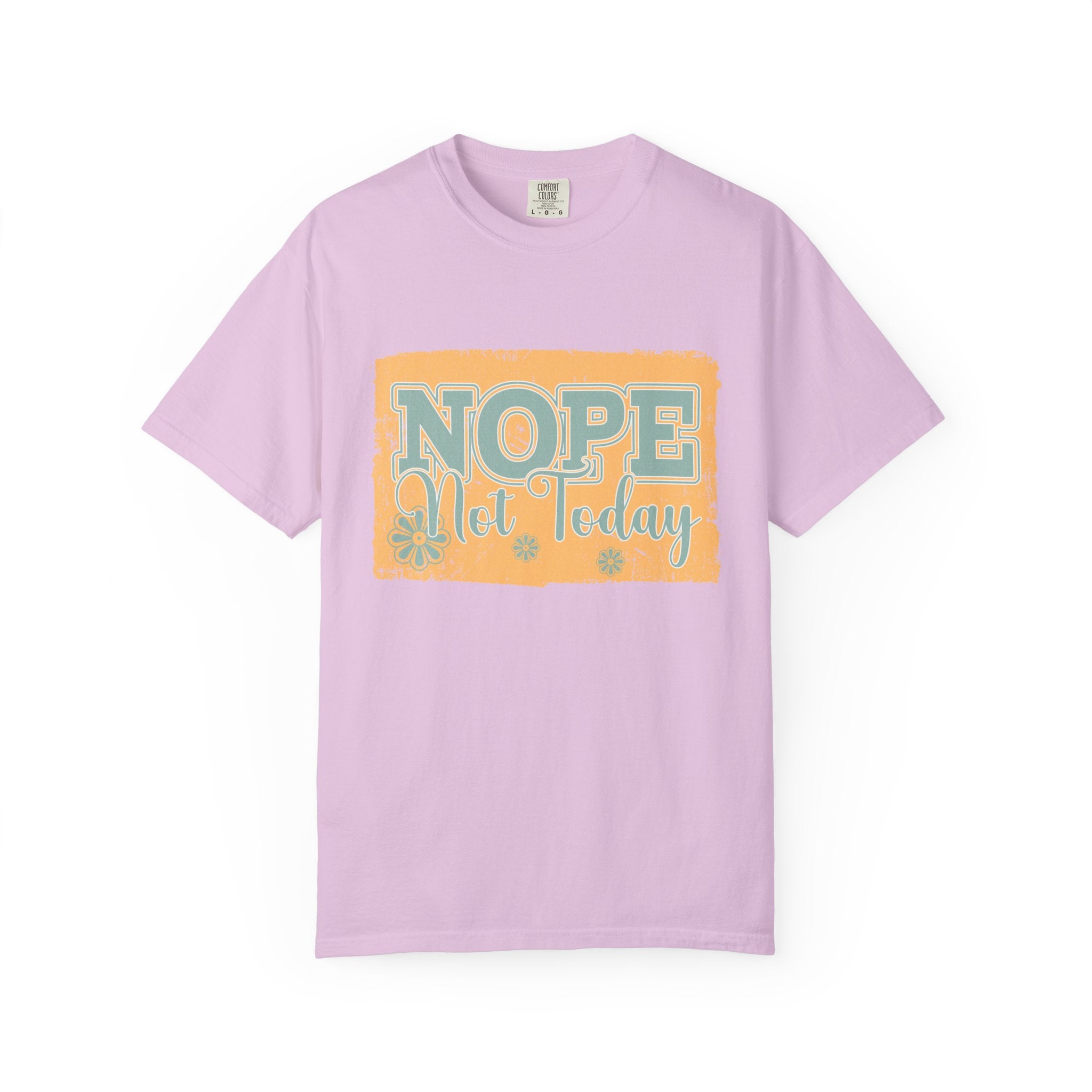 NOPE Not Today T-shirt | Textured Retro Beach Script Graphic