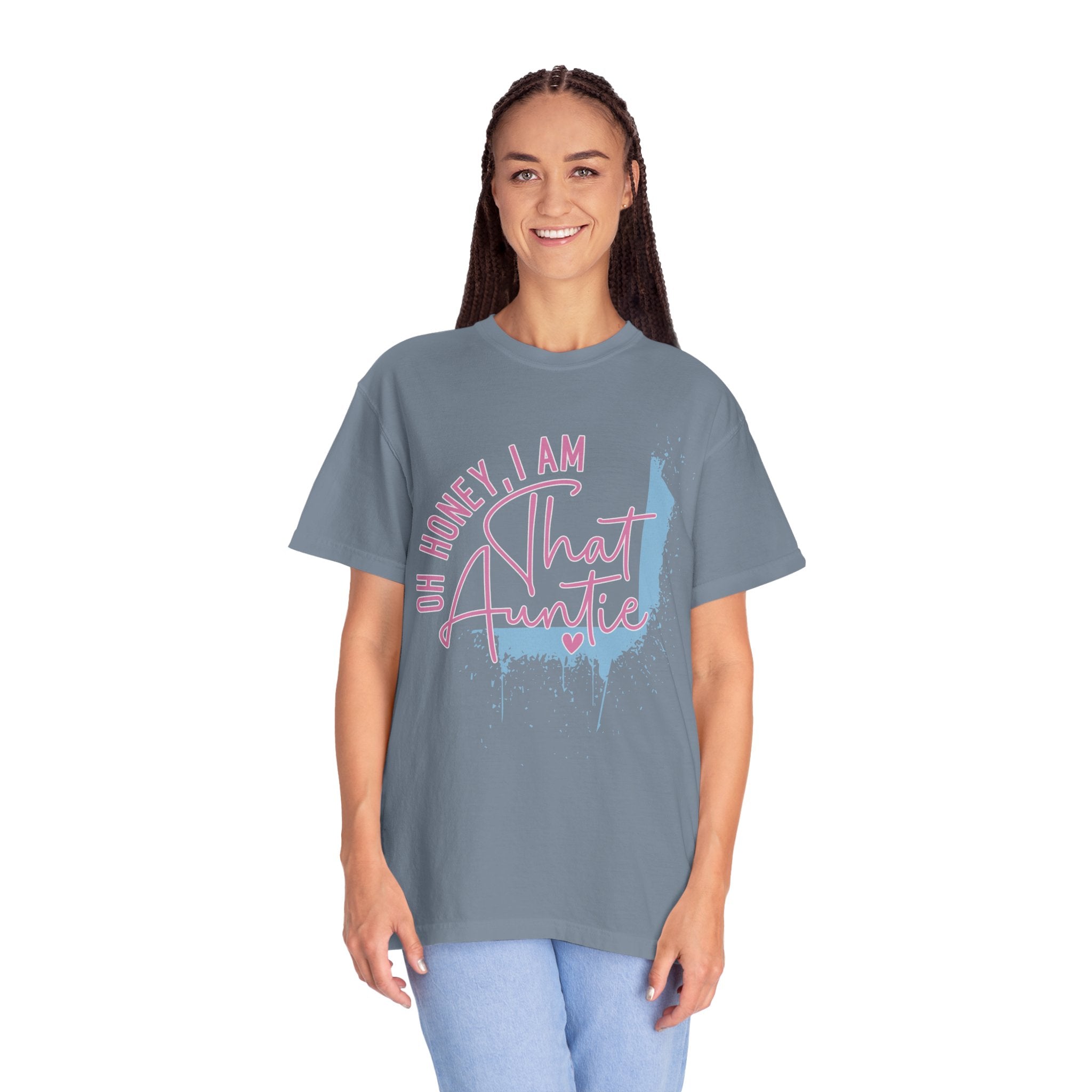 That Auntie Textured T-Shirt - "Oh Honey, I Am That Auntie" Graphic Tee