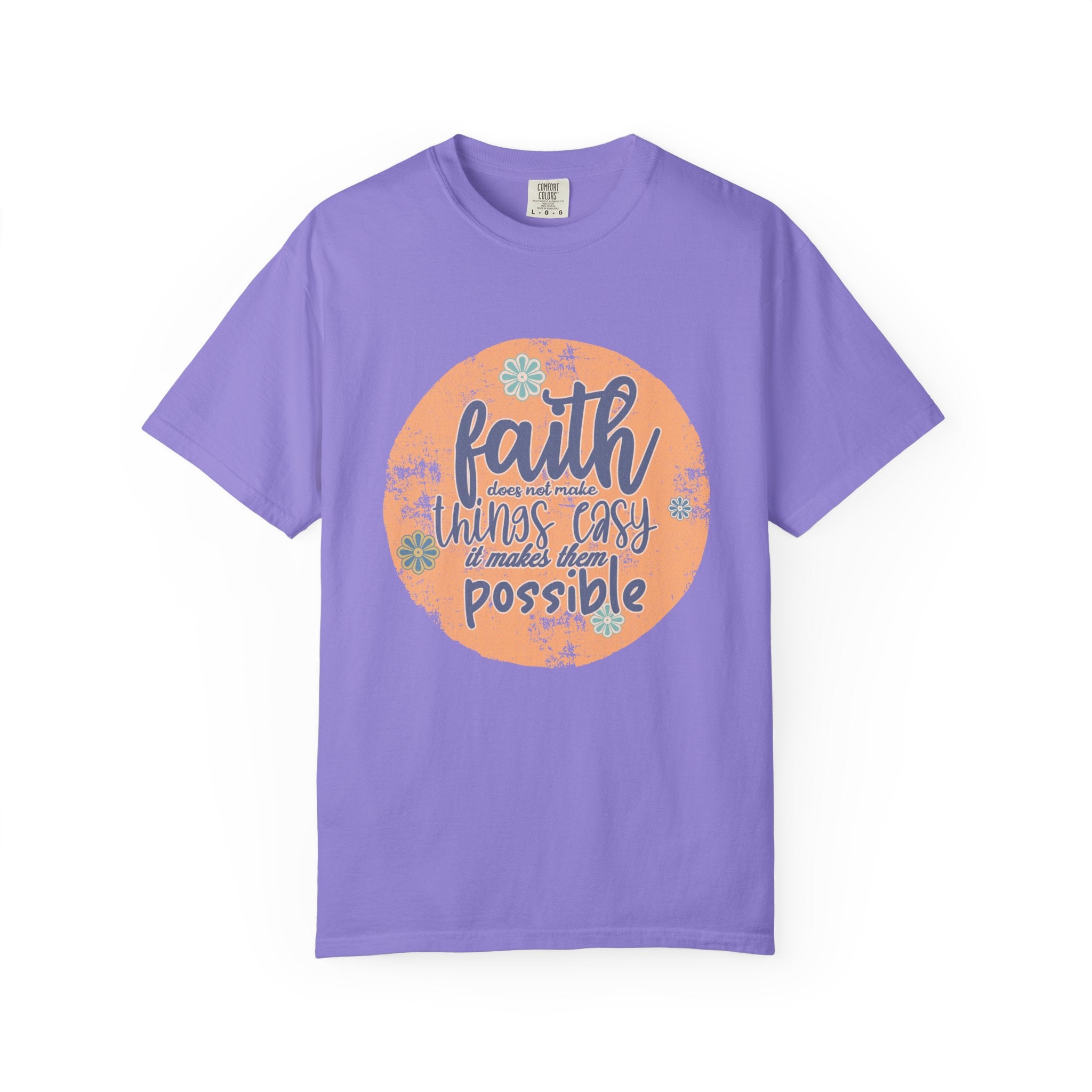Faith Makes Things Possible T-shirt | Textured Inspirational Typography