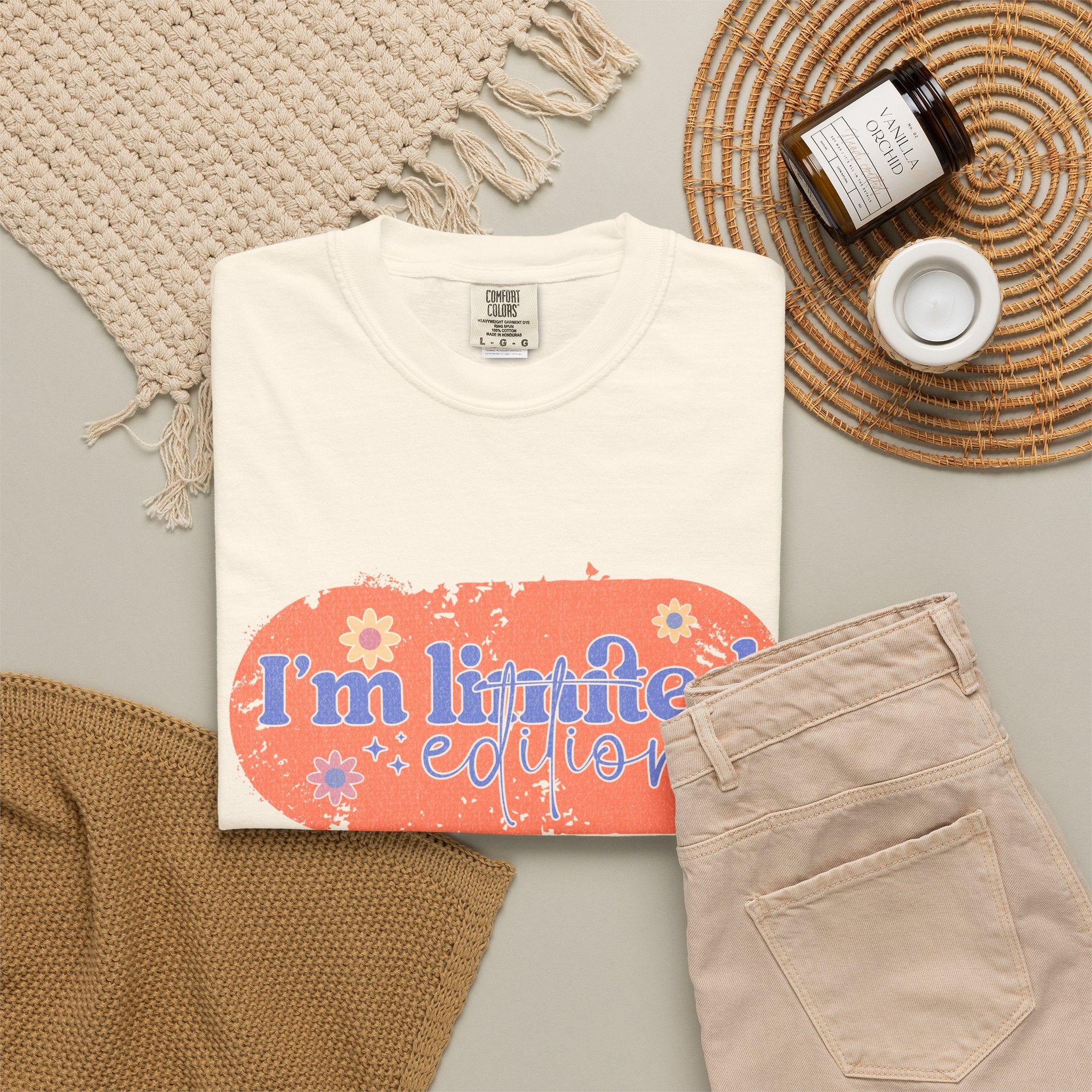 Textured I'm Limited Edition T-Shirt — Retro Floral Graphic Tee