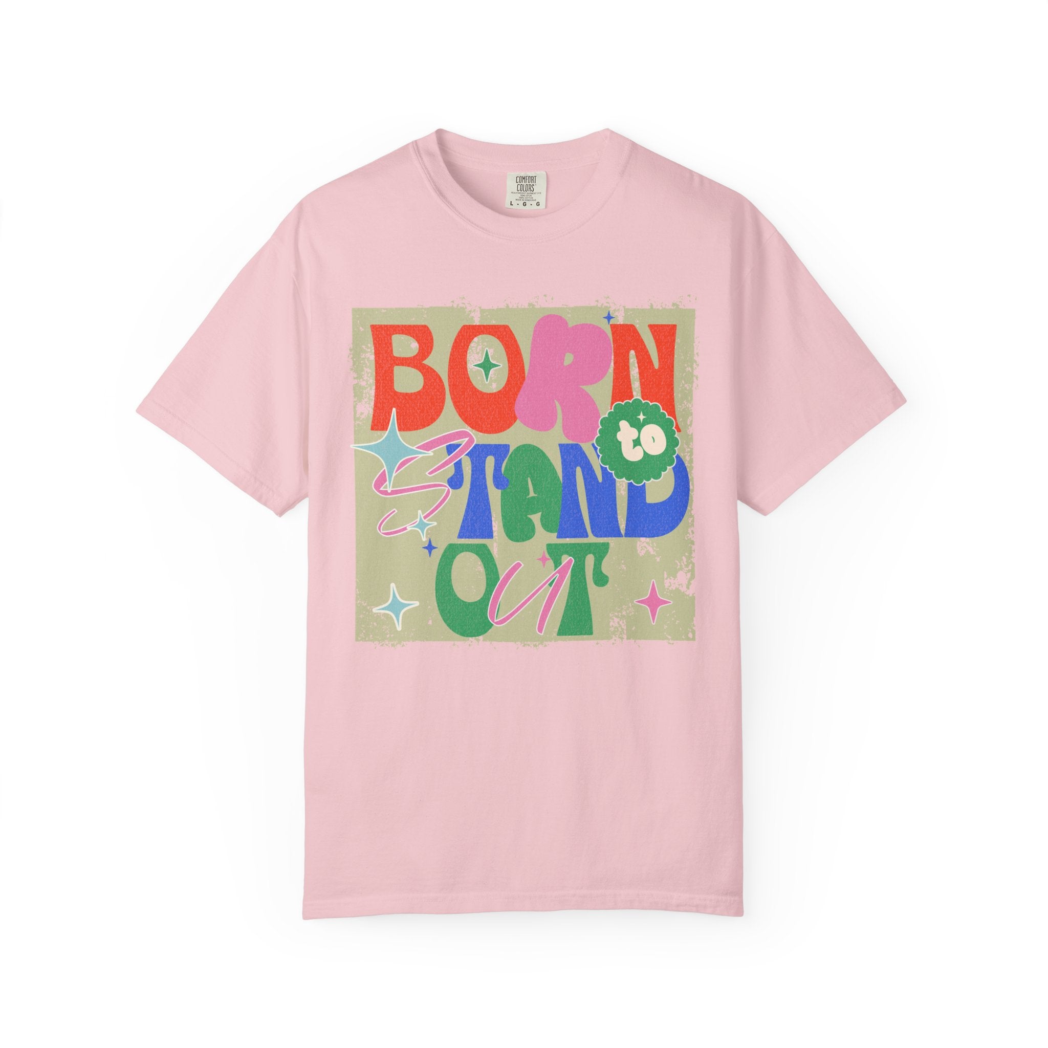 Born to Stand Out Graphic Textured T-Shirt