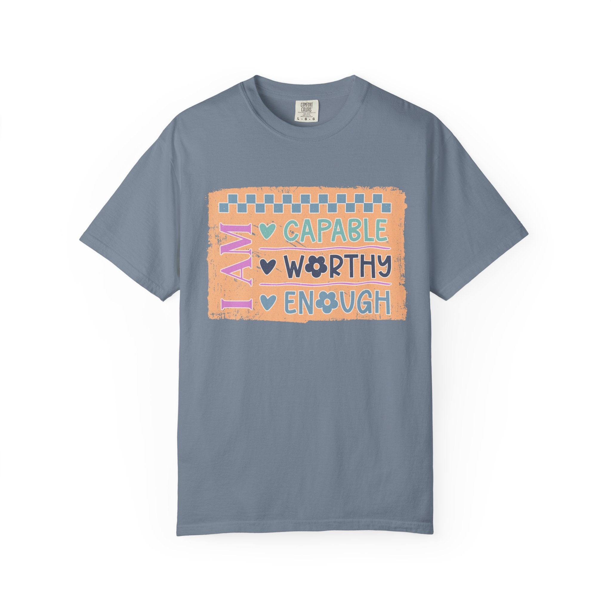 Textured I Am Capable Worthy Tee