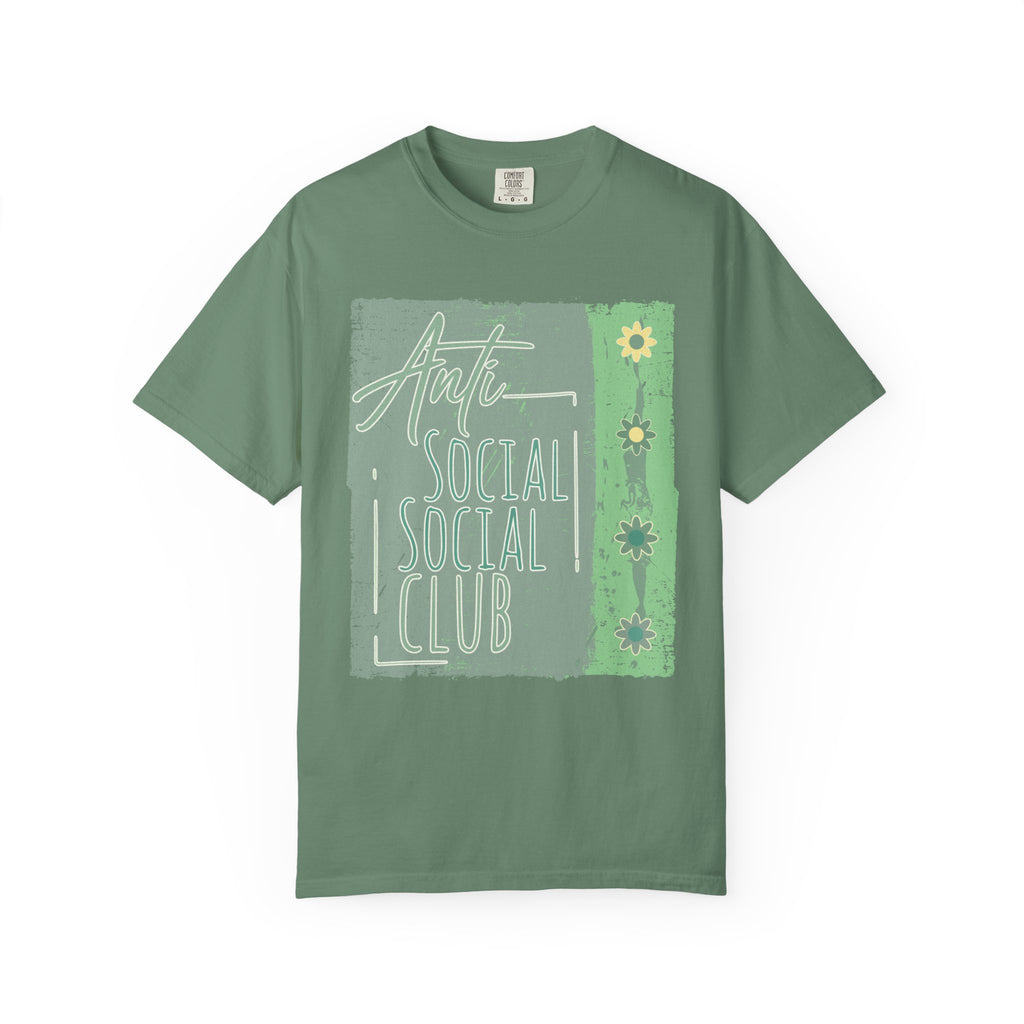 Textured Anti Social Social Club Floral Graphic T-Shirt