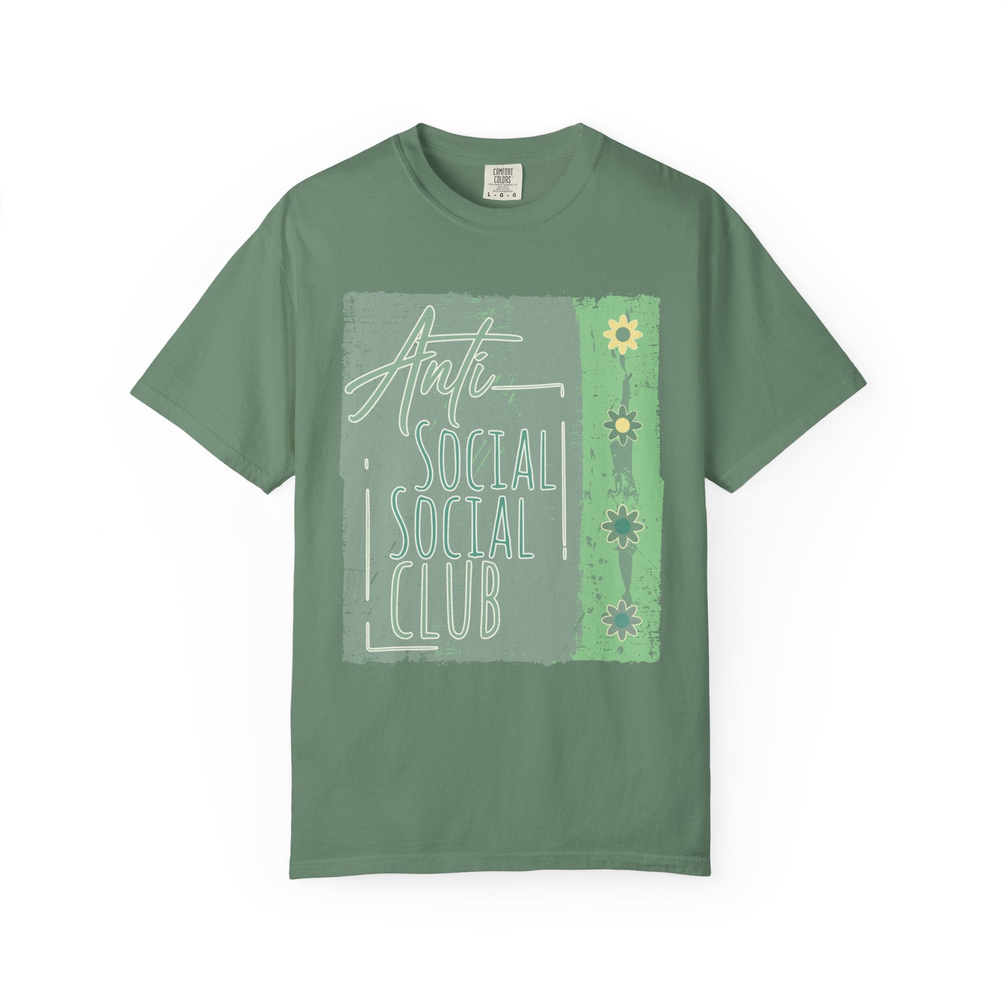 Textured Anti Social Social Club Floral Graphic T-Shirt