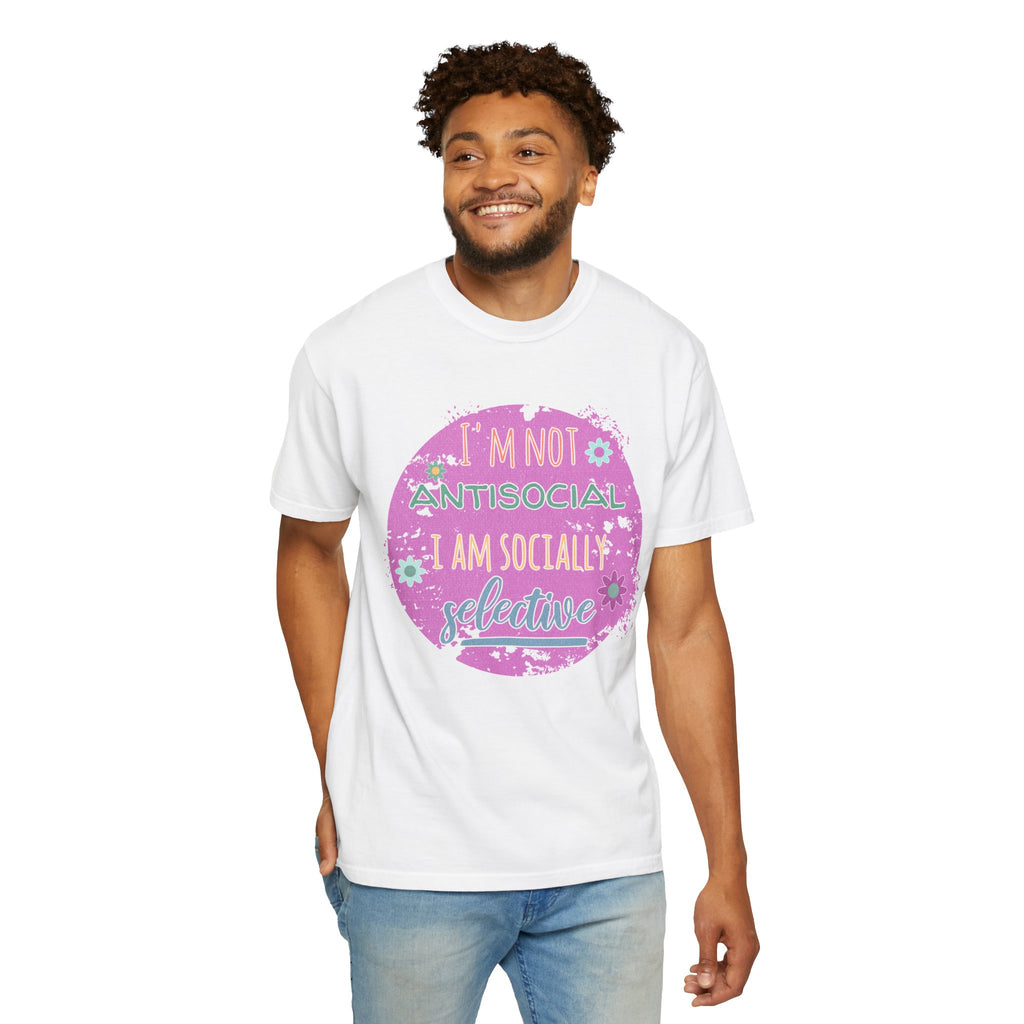 Textured I'm Not Antisocial I Am Socially Selective T-Shirt