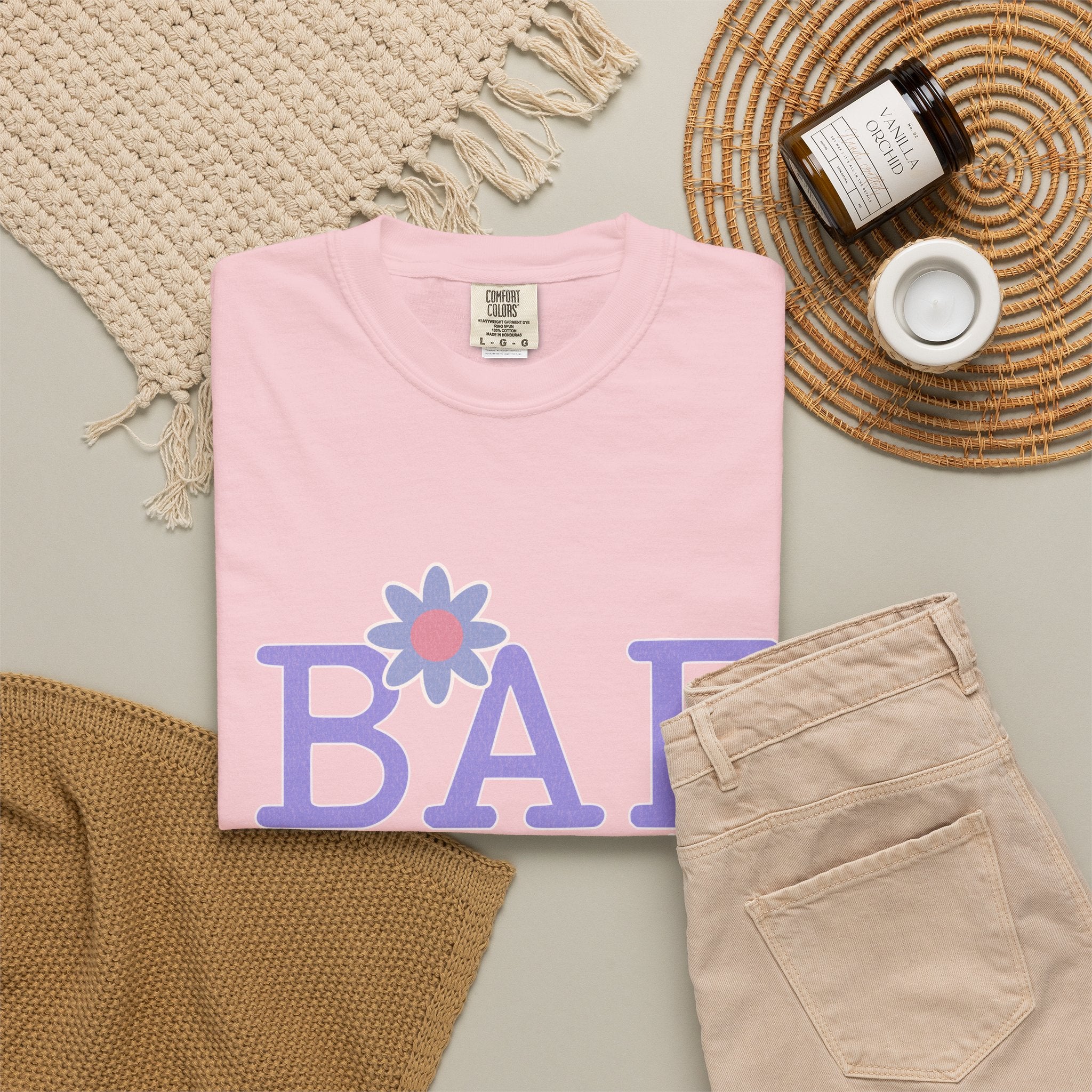 BAE Best Aunt Purple Textured Tee
