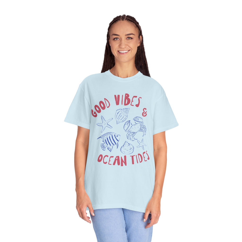 Good Vibes & Ocean Tides Textured Tee