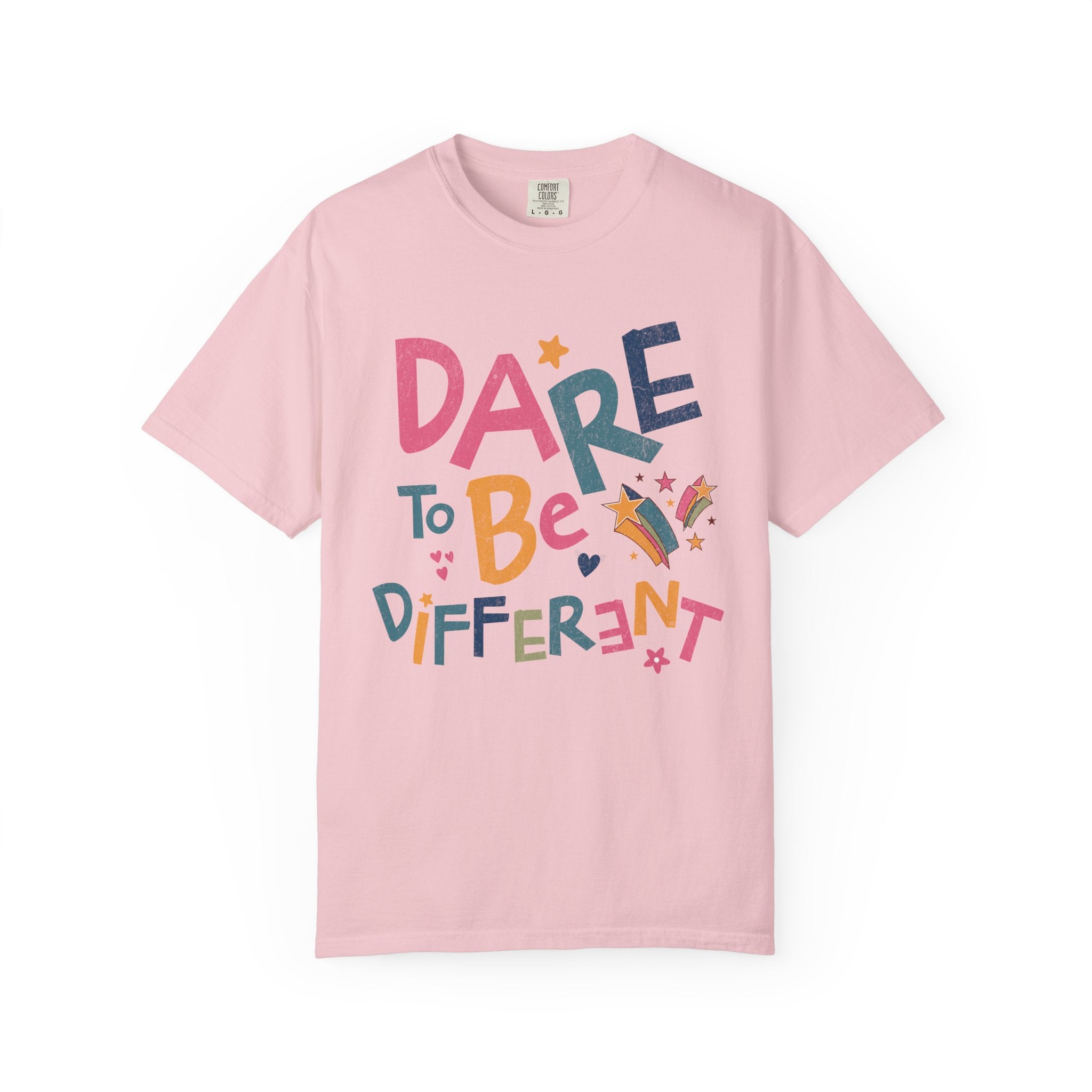 Dare to Be Different graphic T-Shirt | Textured Positive Typography Tee