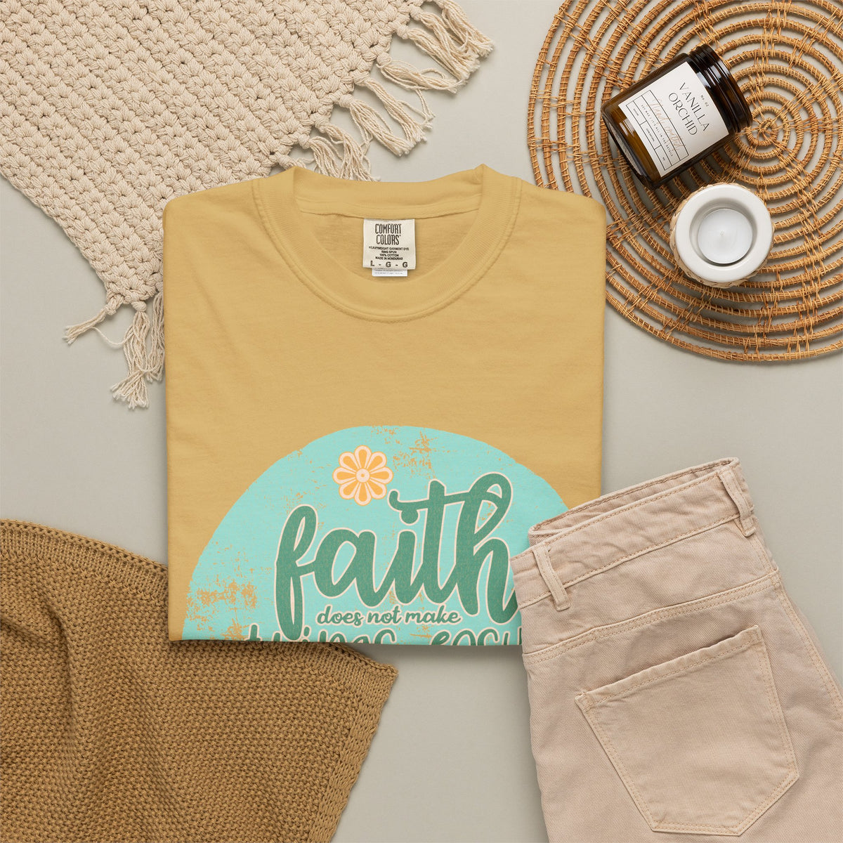 Faith Makes All Things Possible T-Shirt |Textured Inspirational Tee
