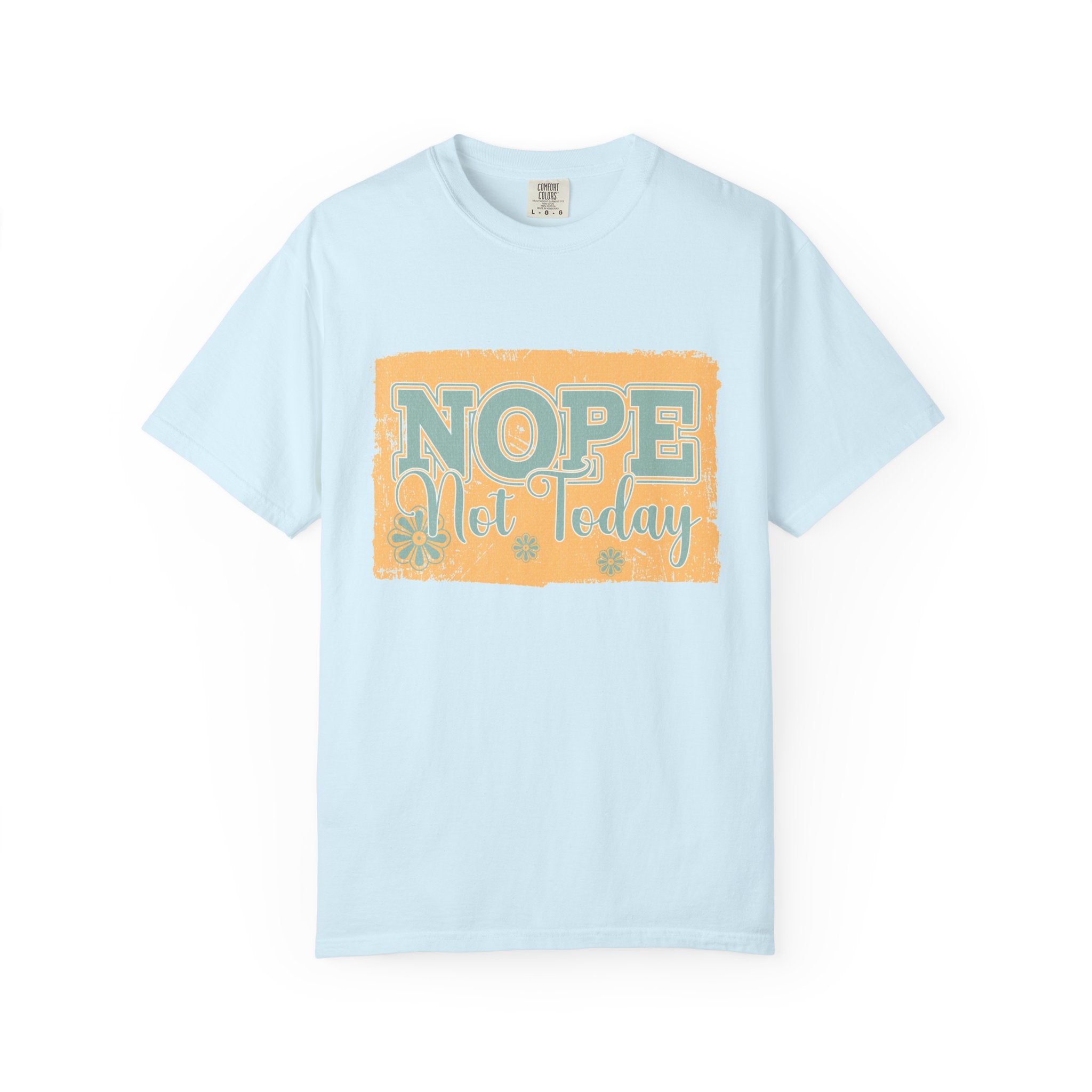 NOPE Not Today T-shirt | Textured Retro Beach Script Graphic