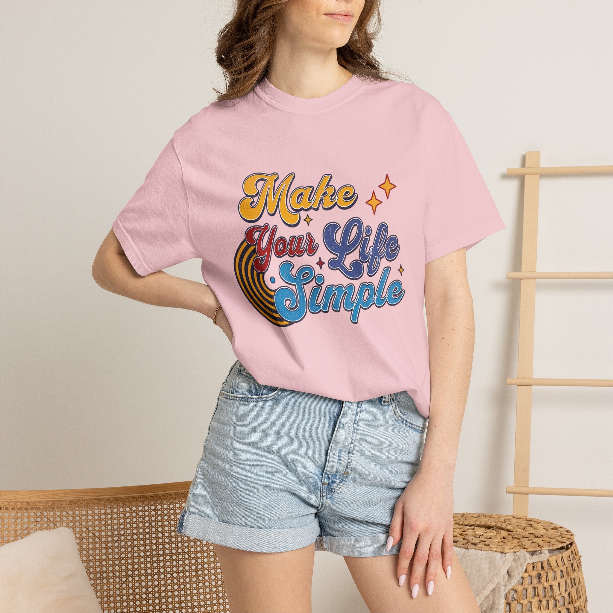 Textured Make Your Life Simple Retro T-Shirt
