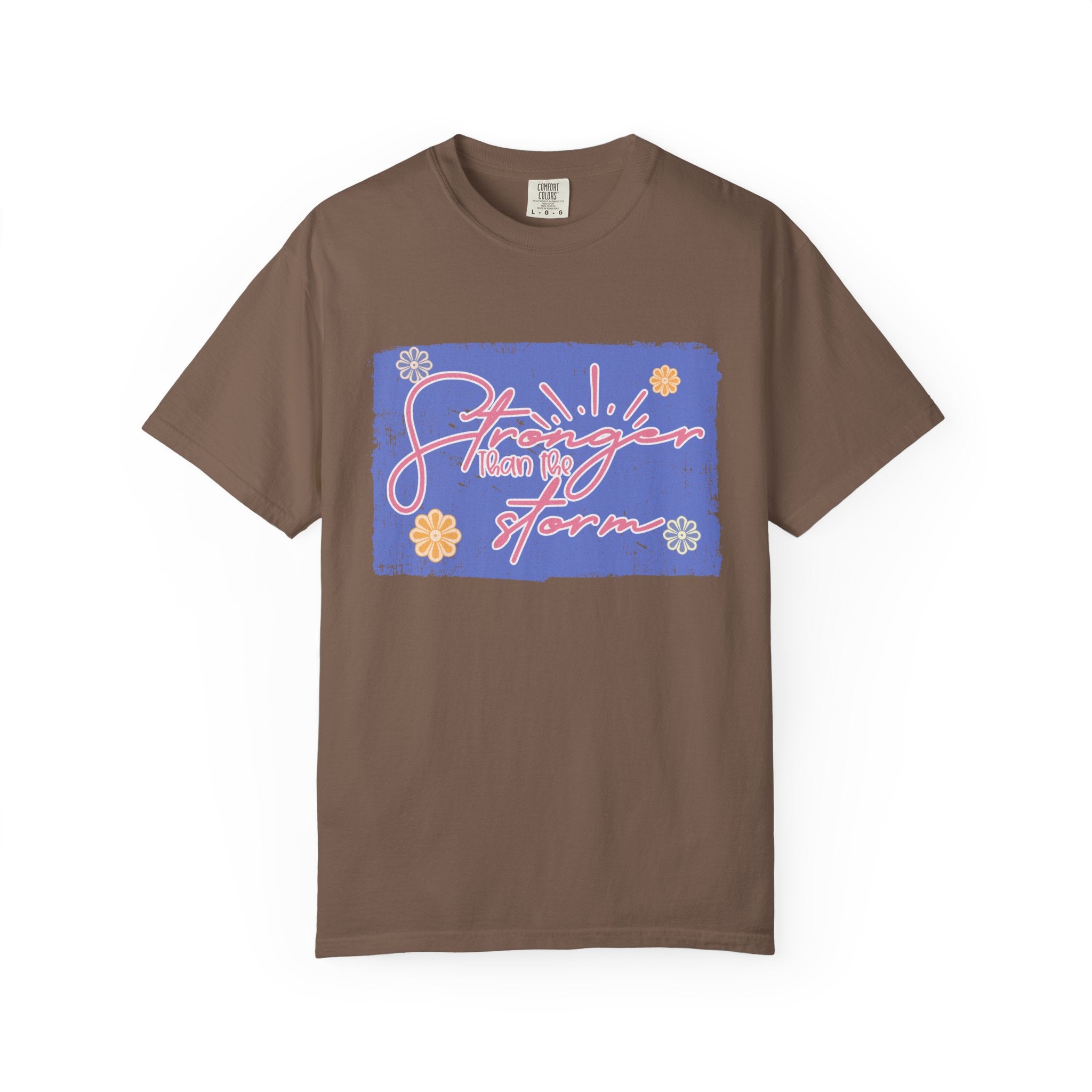 Stranger Than Fiction T-shirt | Textured Retro Script Floral Graphic