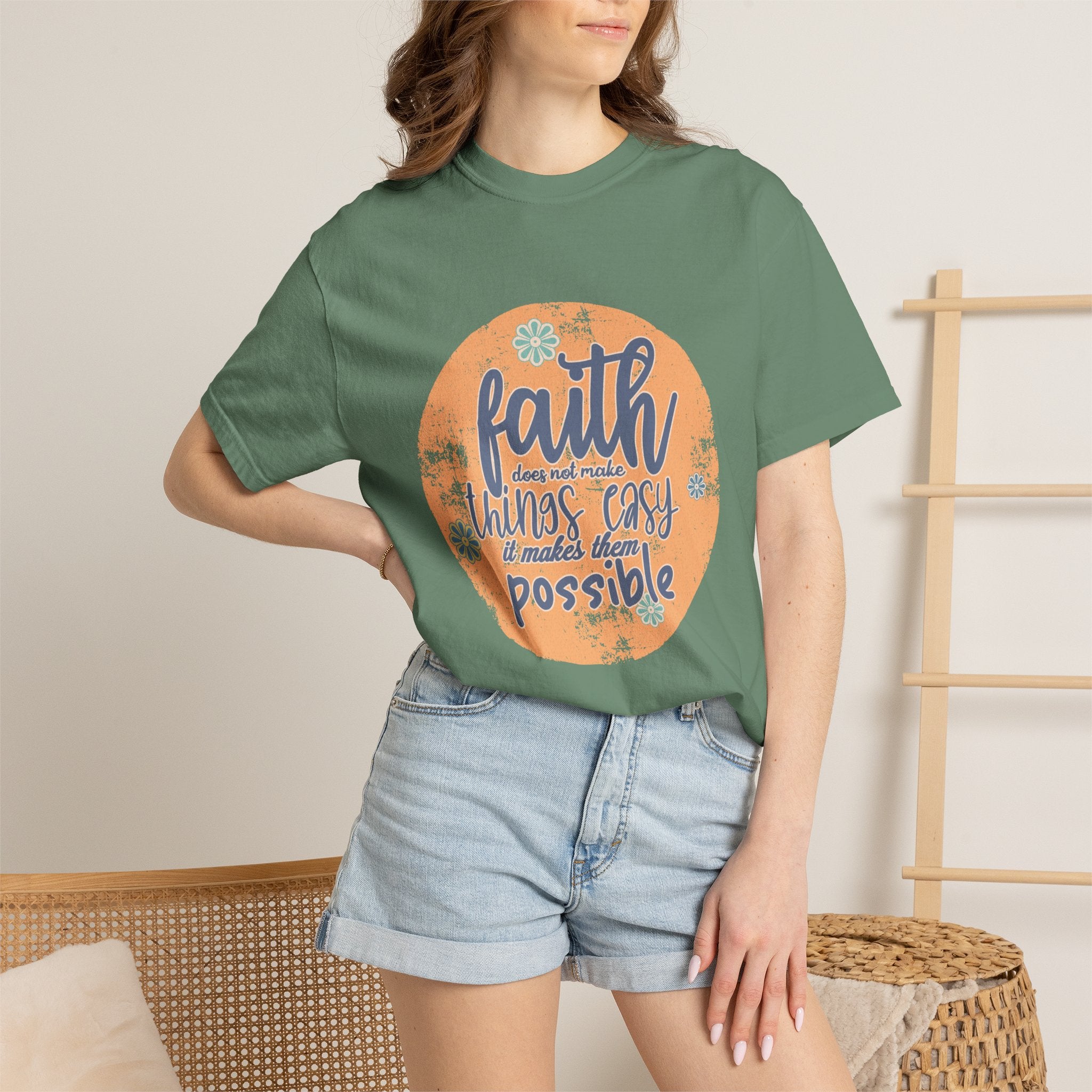 Faith Makes Things Possible T-shirt | Textured Inspirational Quote