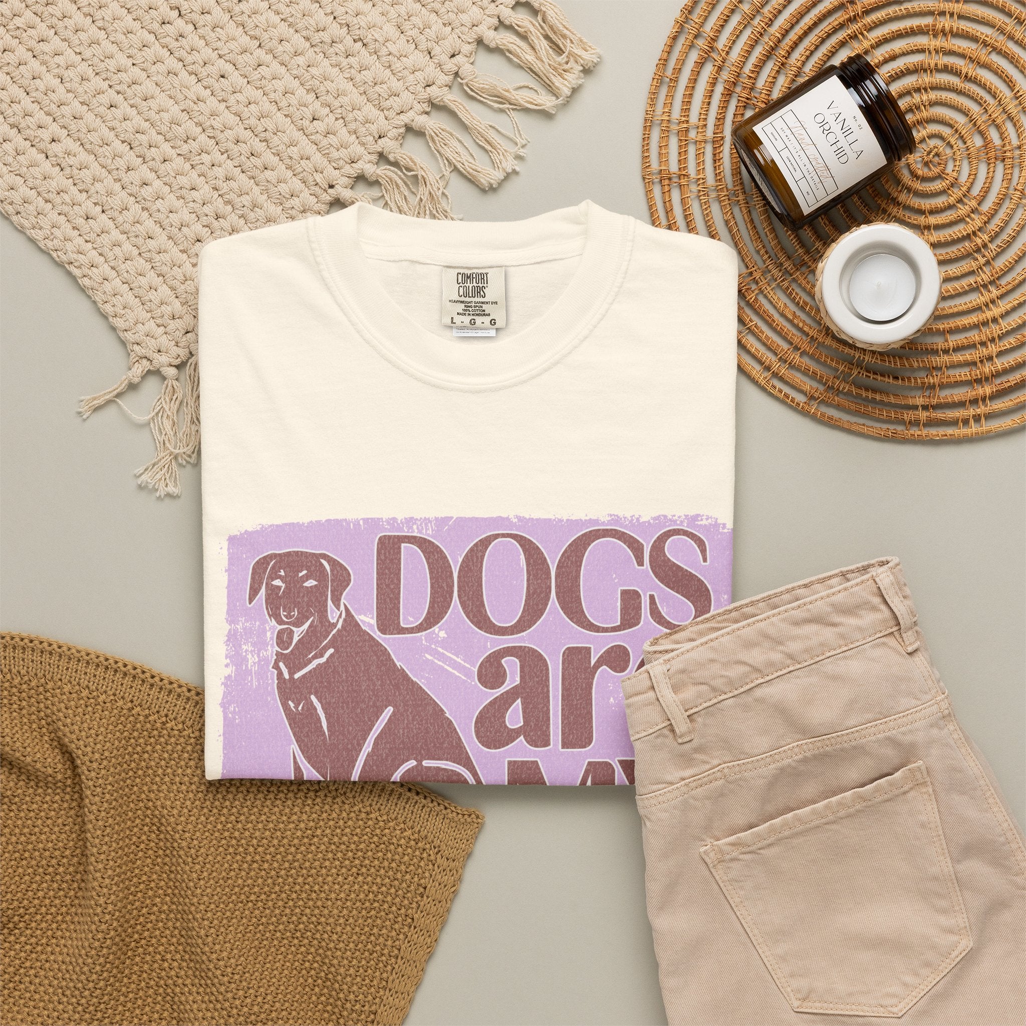 Textured Dogs Are My Favorite People T-Shirt – Retro Paw Print Dog Lover Tee