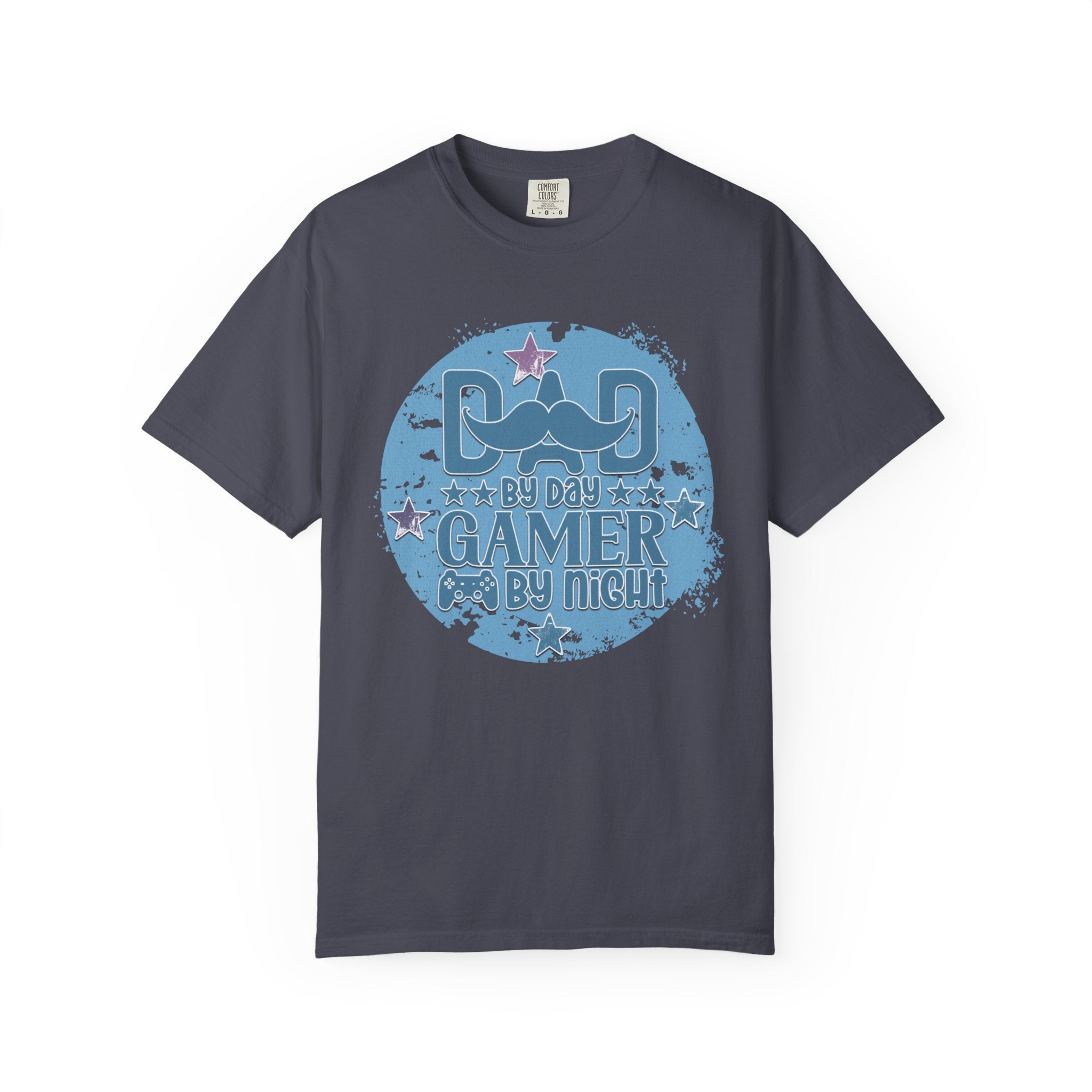Funny Dad By Day Gamer By Night Textured T-Shirt