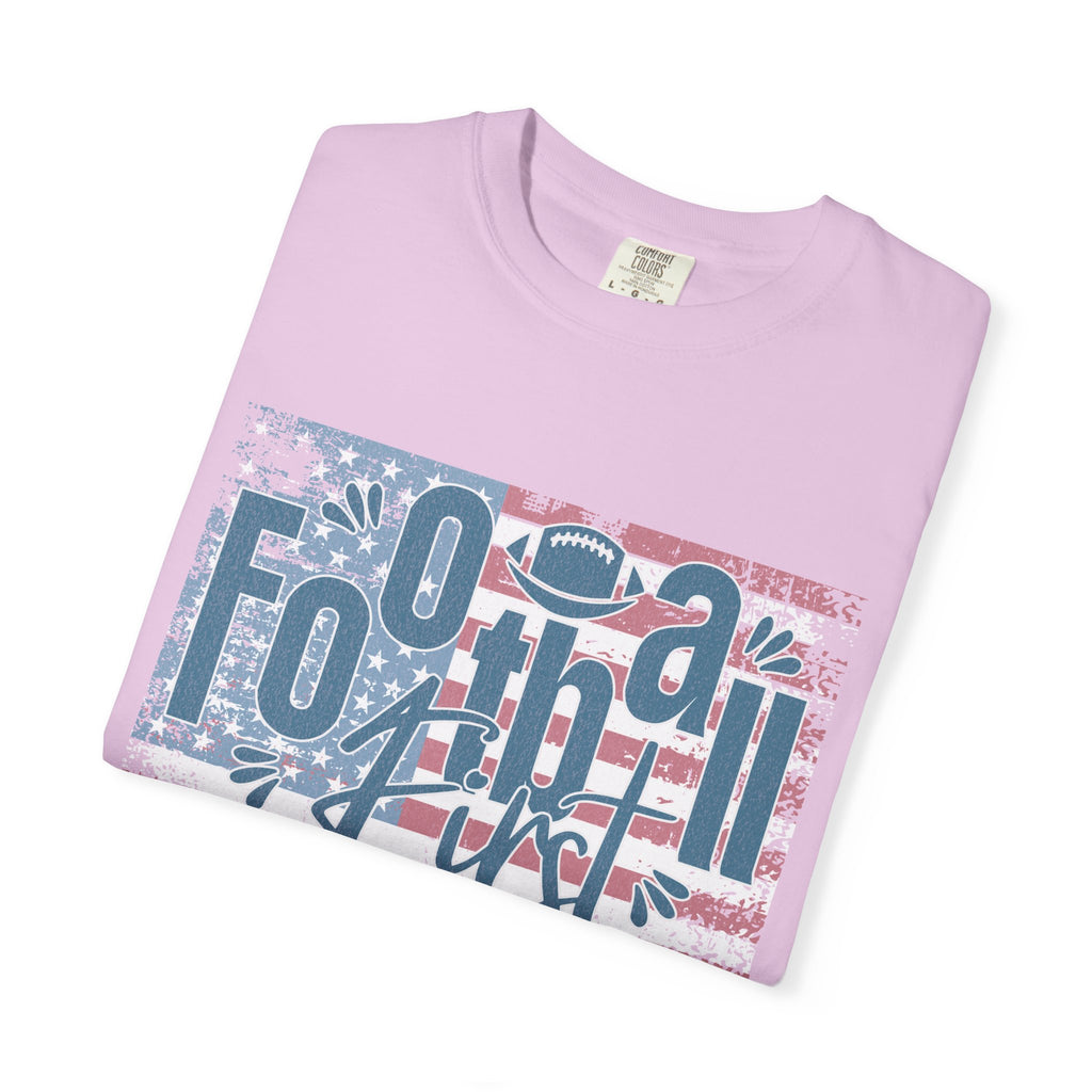Textured Retro Americana Football First Tee
