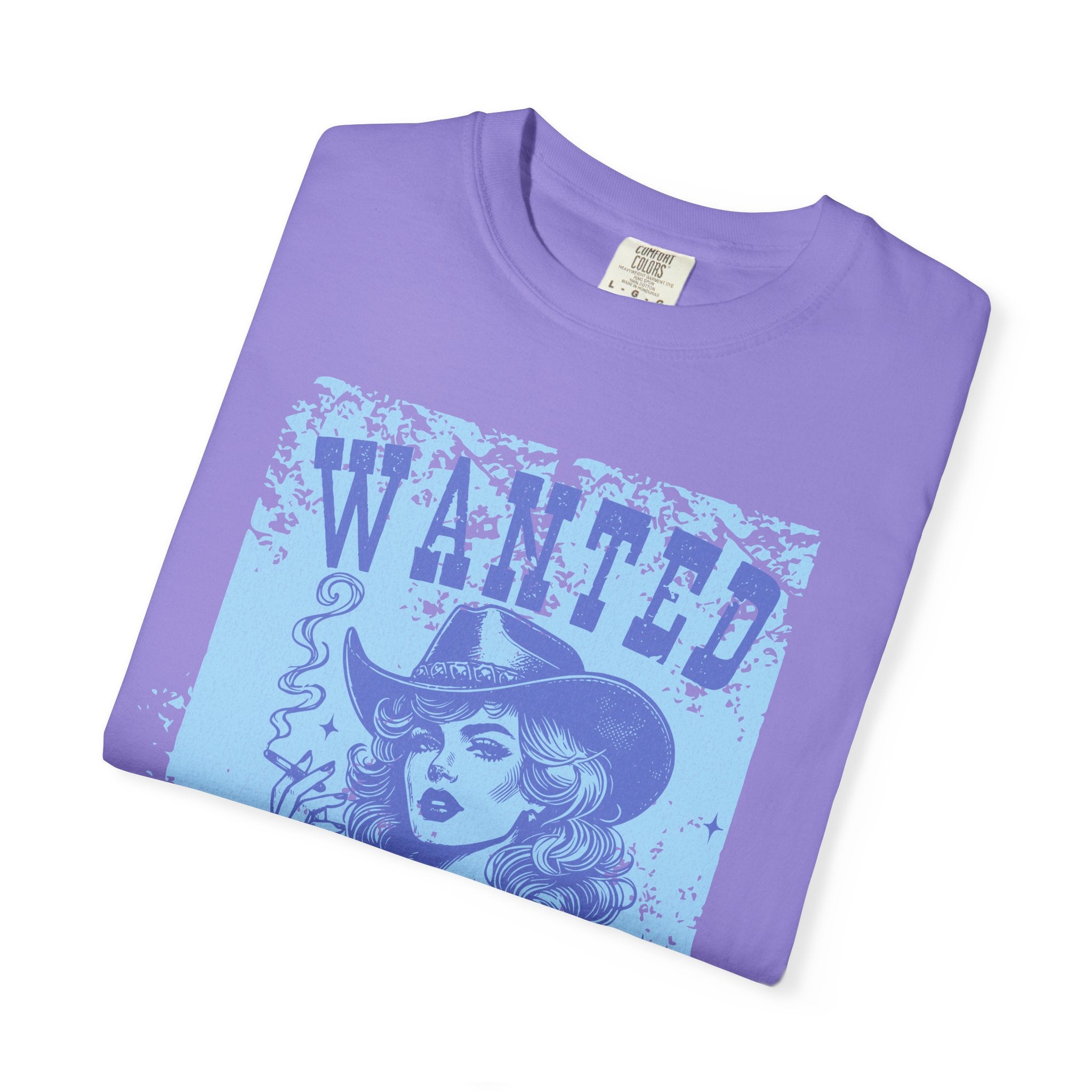 Textured Wanted and Wild Cowboy Girl T-Shirt