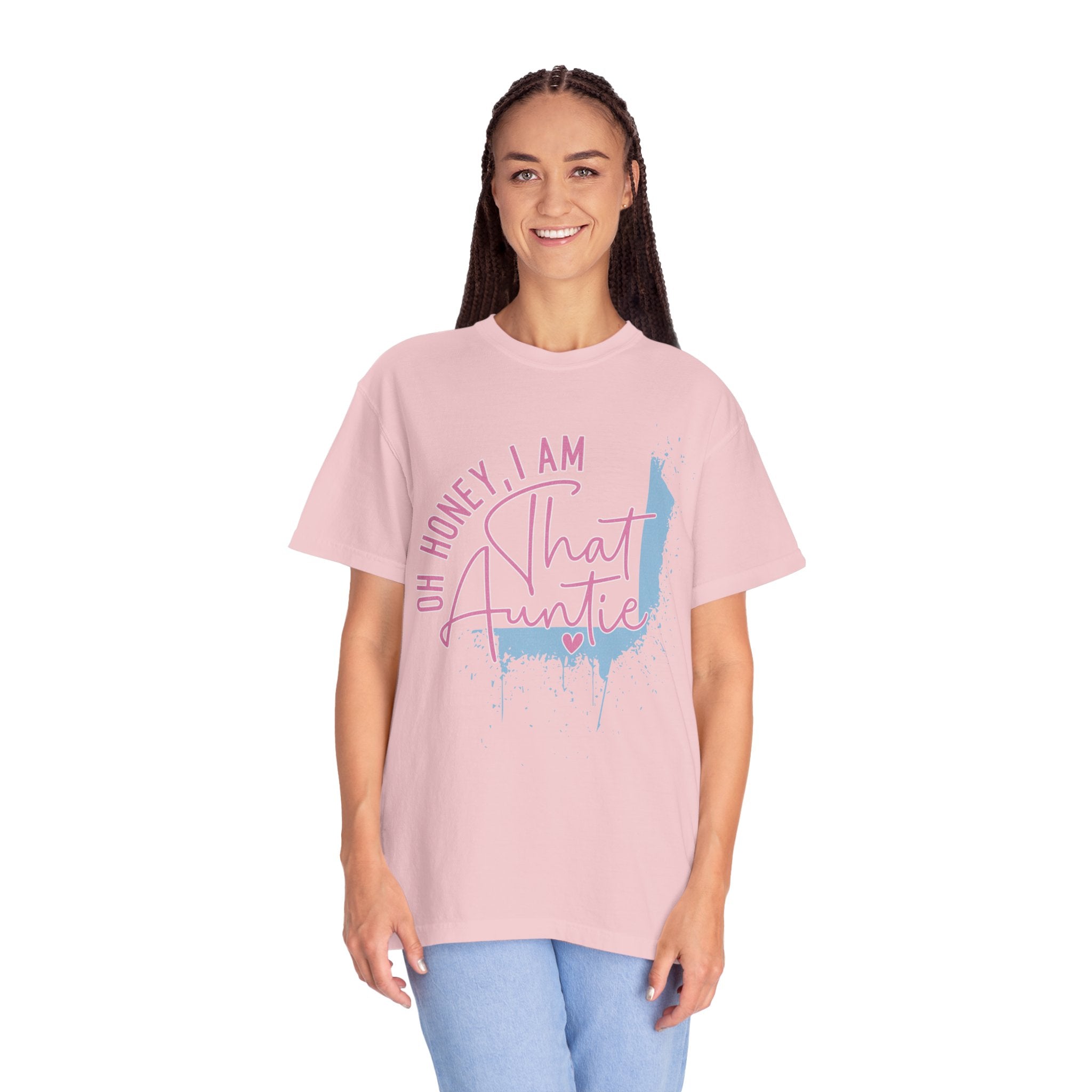That Auntie Textured T-Shirt - "Oh Honey, I Am That Auntie" Graphic Tee