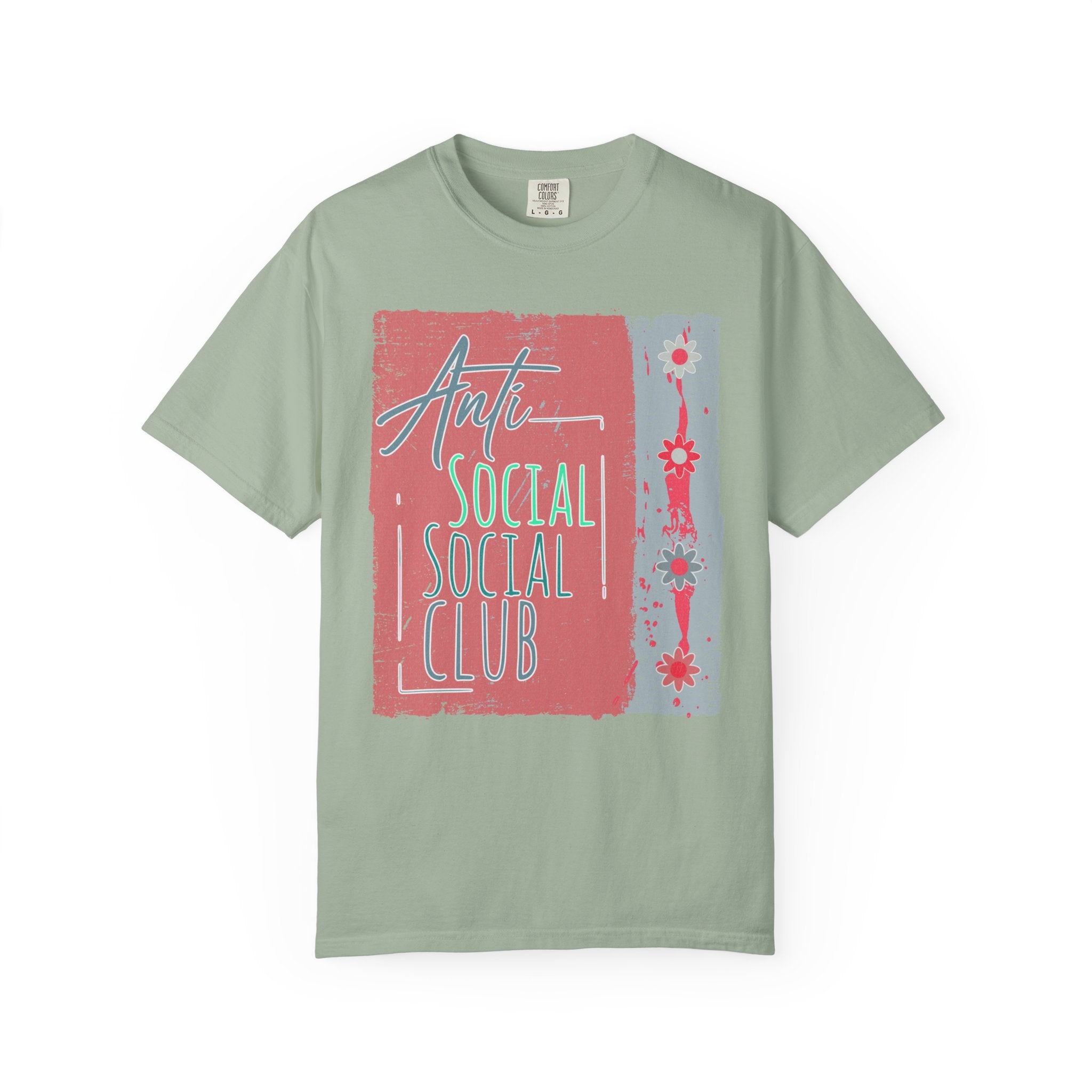 Textured Anti Social Social Club Graphic T-Shirt — Vintage Retro Block Print Tee