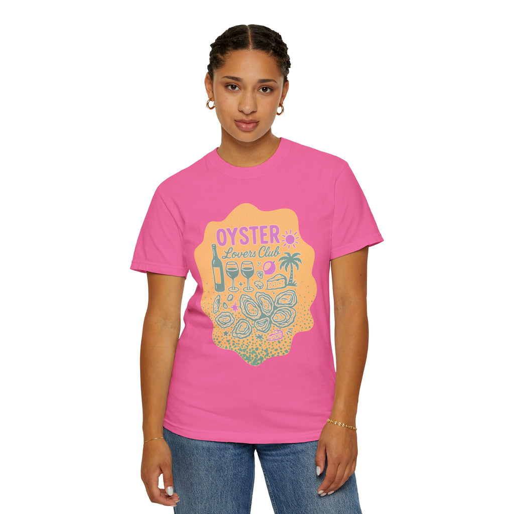 Textured Oyster Lovers Club T-Shirt — Coastal Seafood Graphic Tee