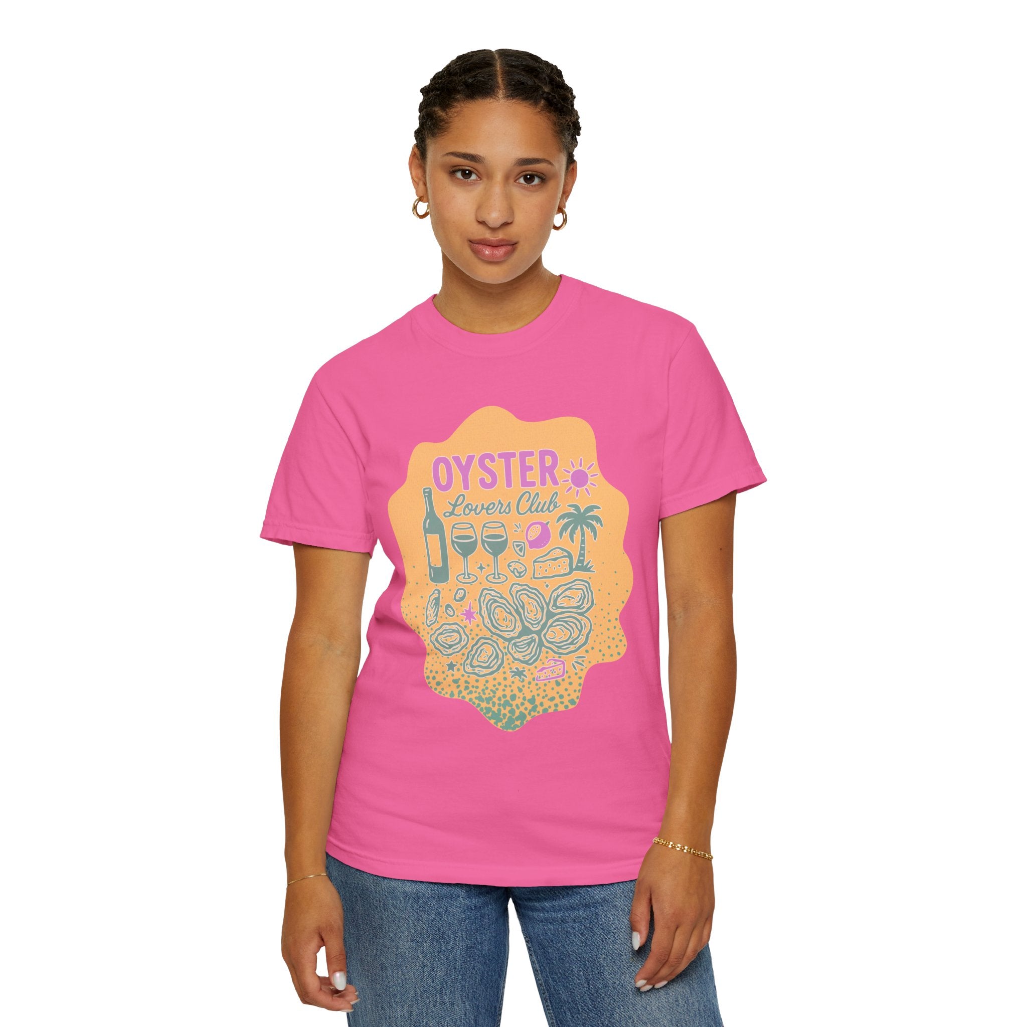 Textured Oyster Lovers Club T-Shirt — Coastal Seafood Graphic Tee