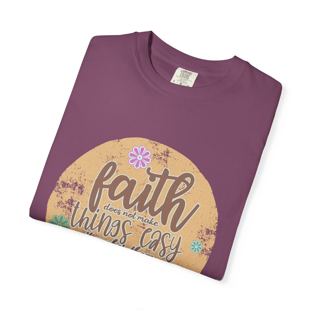 Faith Makes Things Possible T-shirt | Textured Inspirational Typography