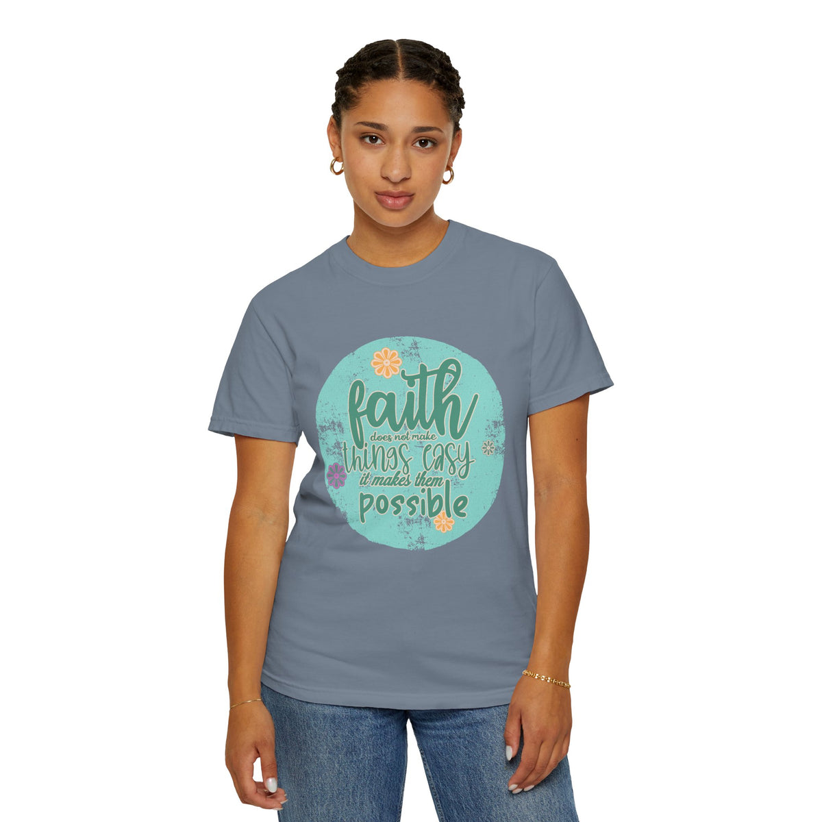 Faith Makes All Things Possible T-Shirt |Textured Inspirational Tee