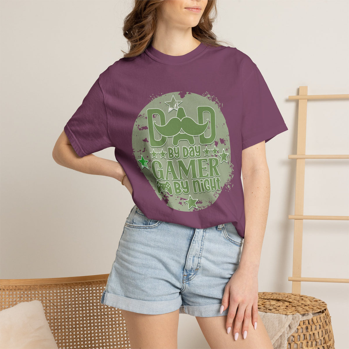 Dad By Day Gamer By Night Textured T-Shirt