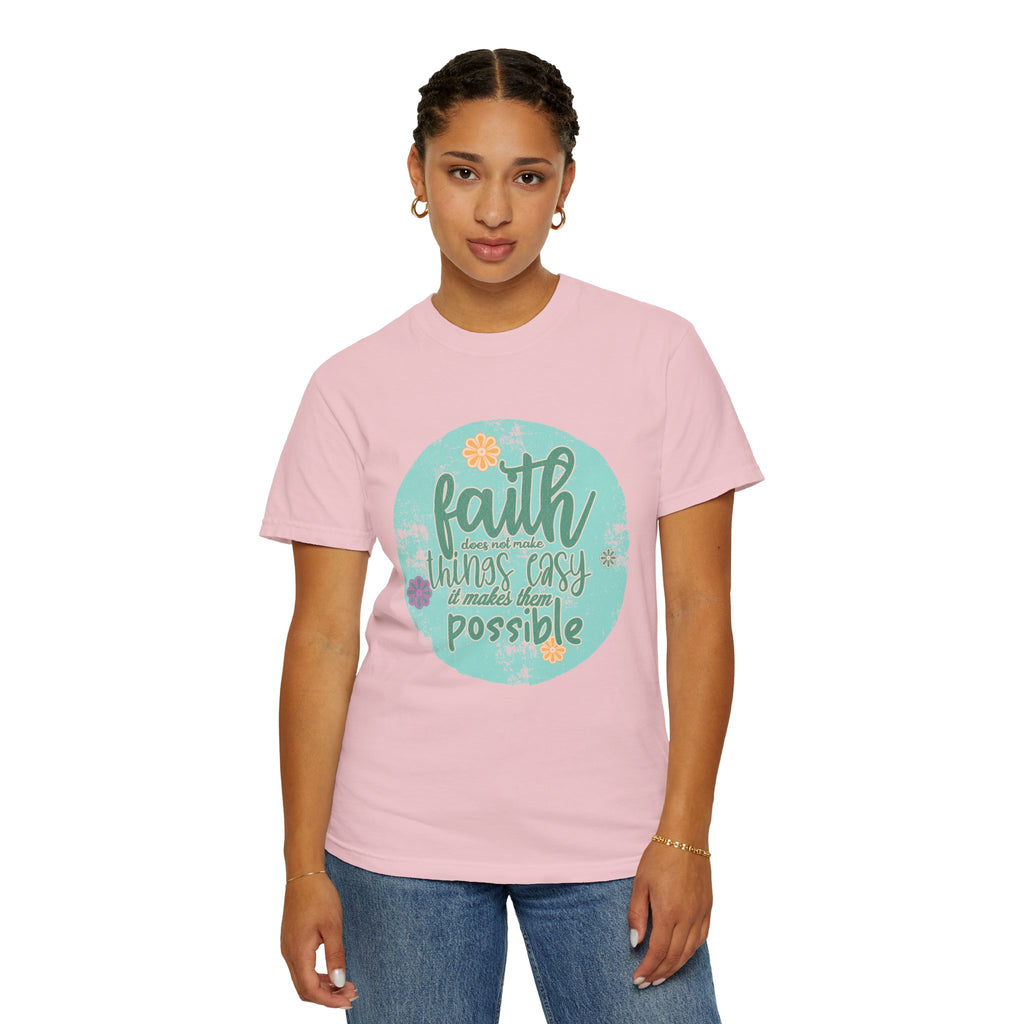 Faith Makes All Things Possible T-Shirt |Textured Inspirational Tee