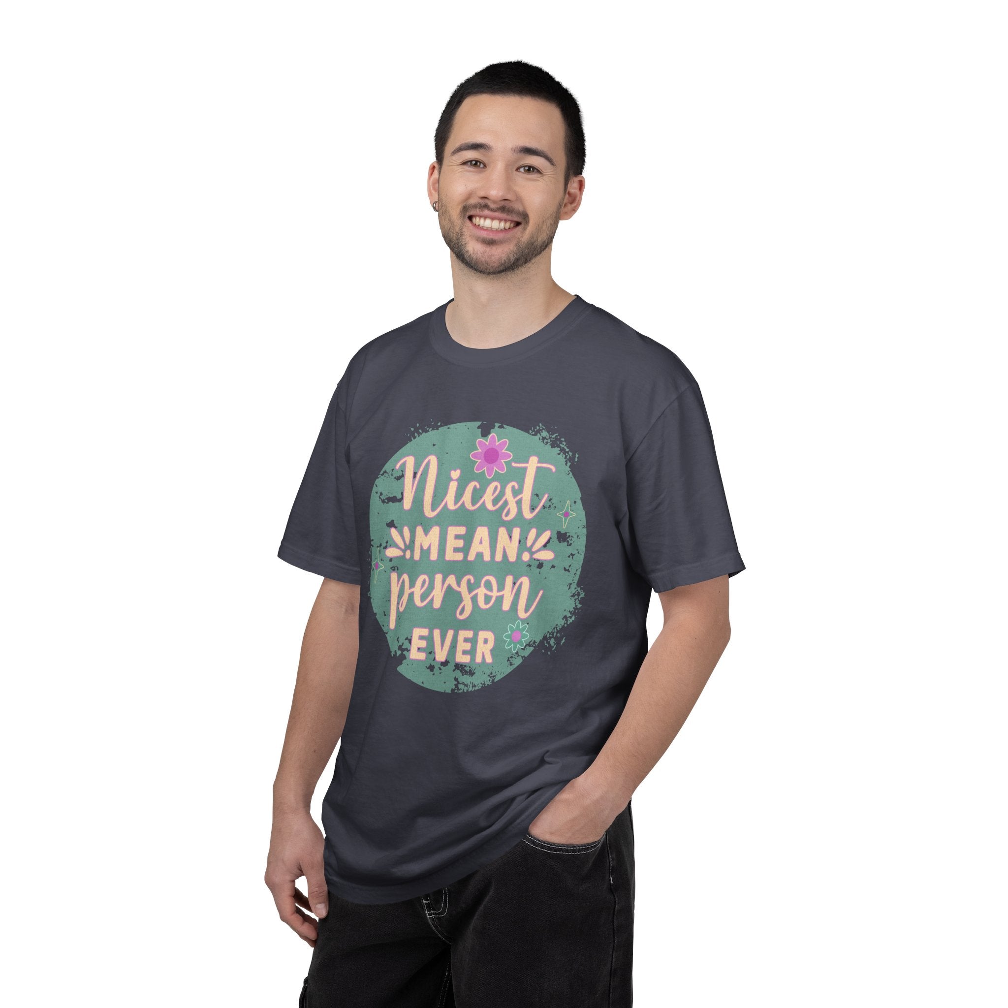 Textured Nicest Mean Person Ever T-Shirt