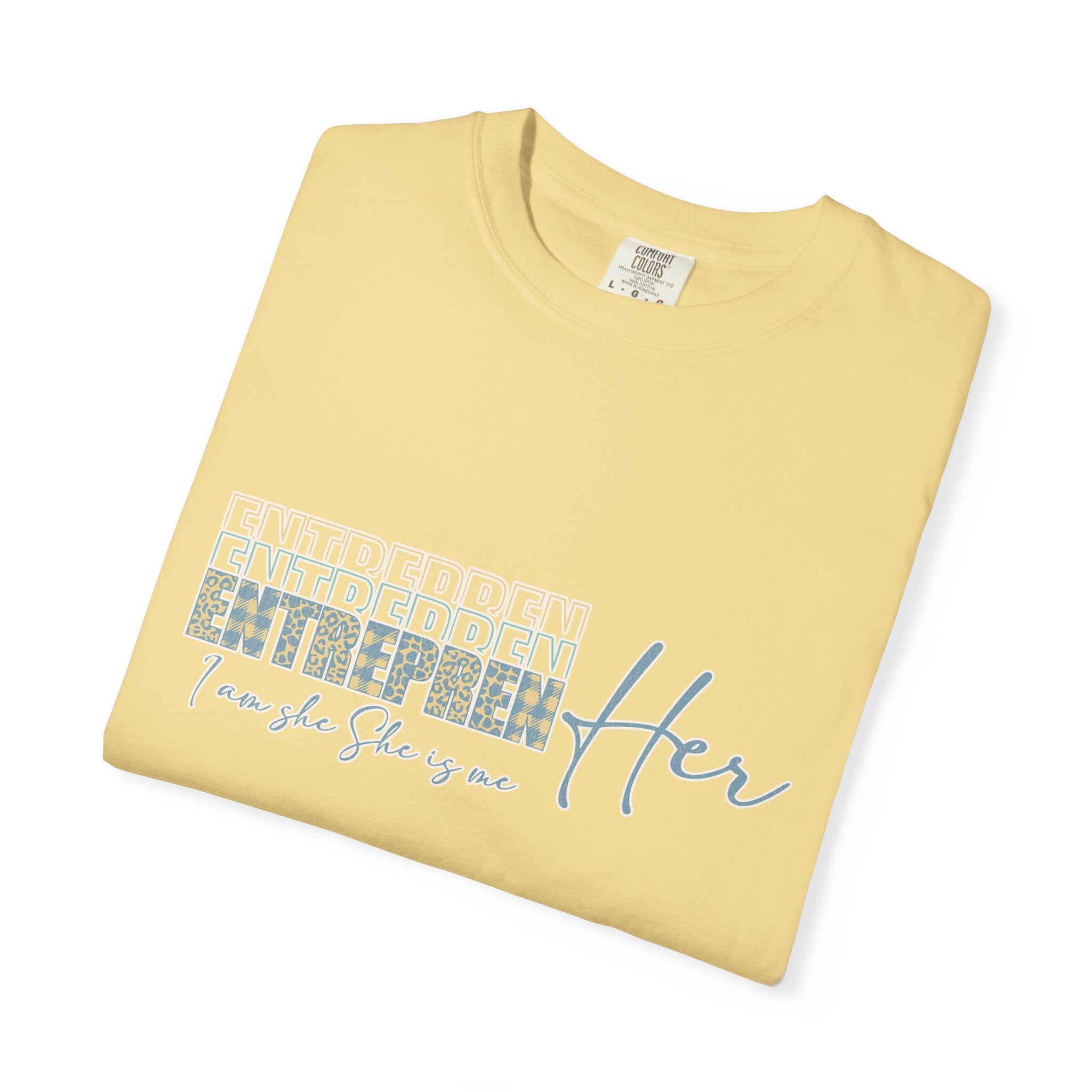 EntreprenHer Leopard Print Script Tee — "I run this, She runs you" Inspirational Graphic Tee