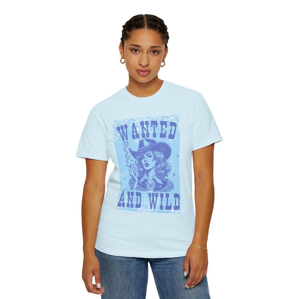 Textured Wanted and Wild Cowboy Girl T-Shirt