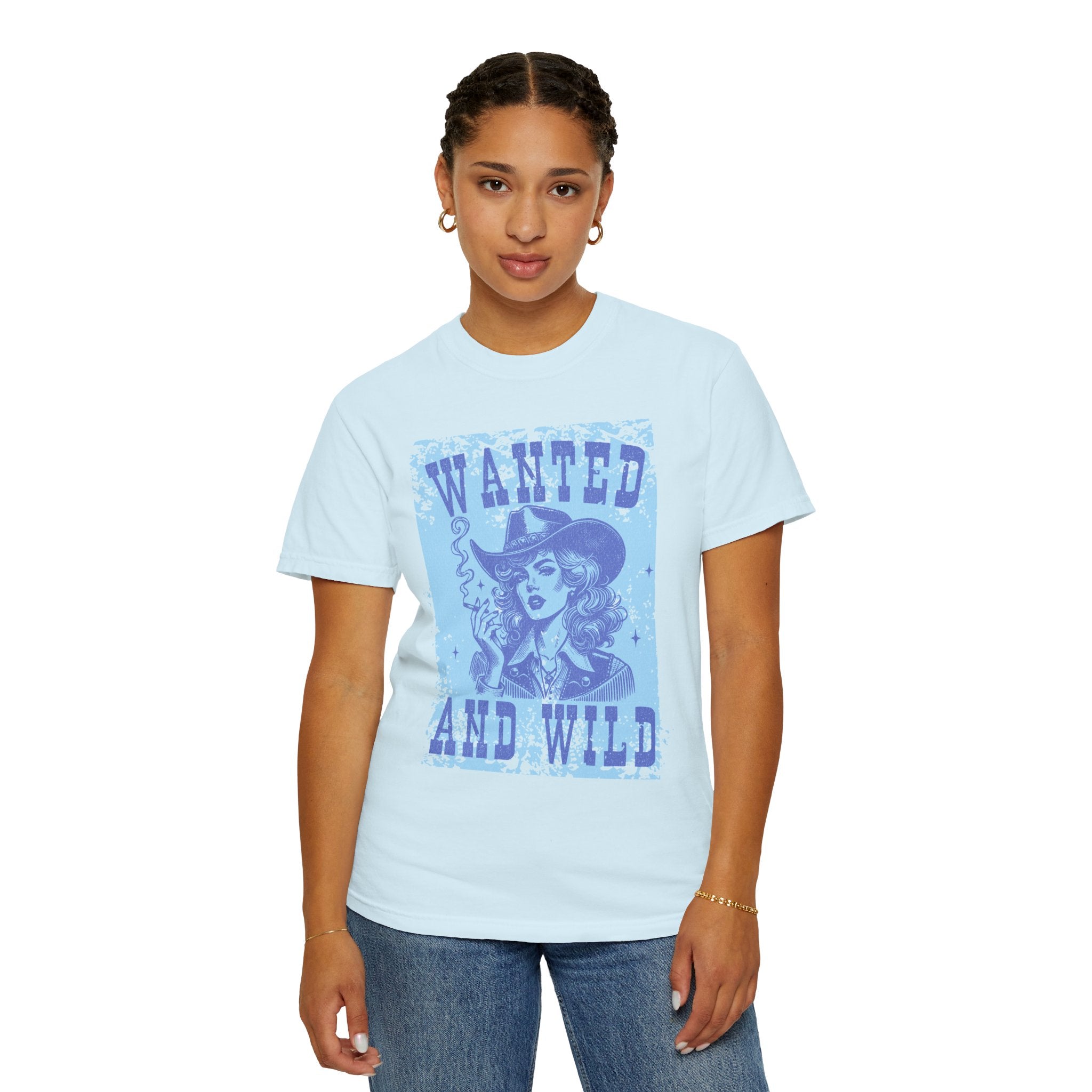 Textured Wanted and Wild Cowboy Girl T-Shirt