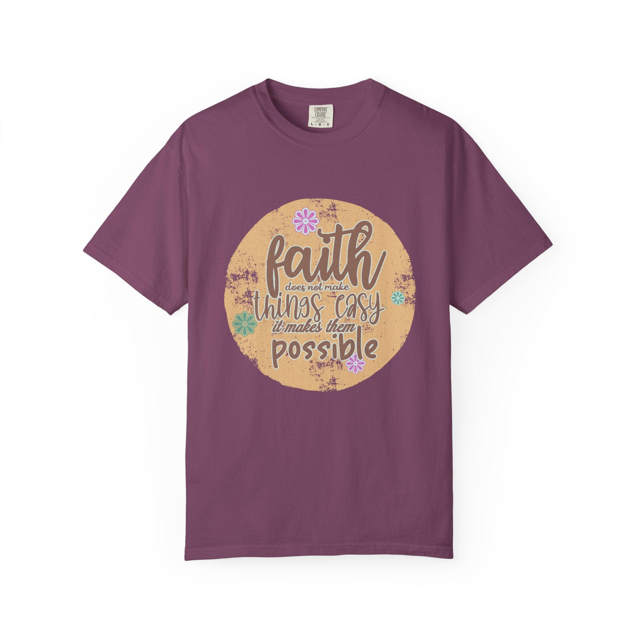 Faith Makes Things Possible T-shirt | Textured Inspirational Typography