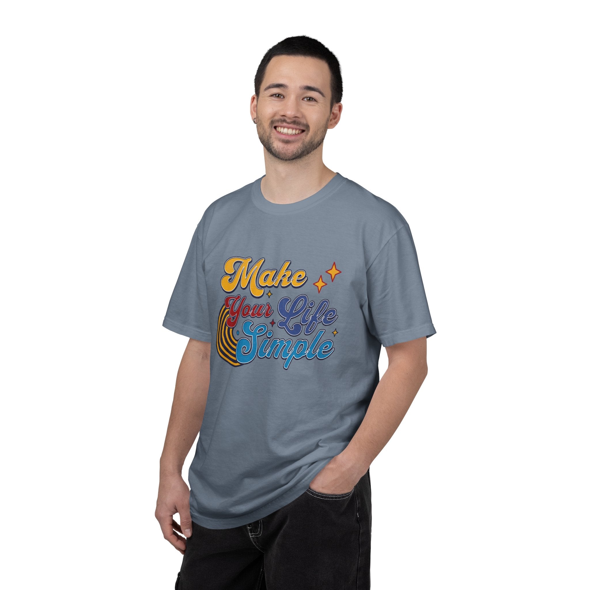 Textured Make Your Life Simple Retro T-Shirt