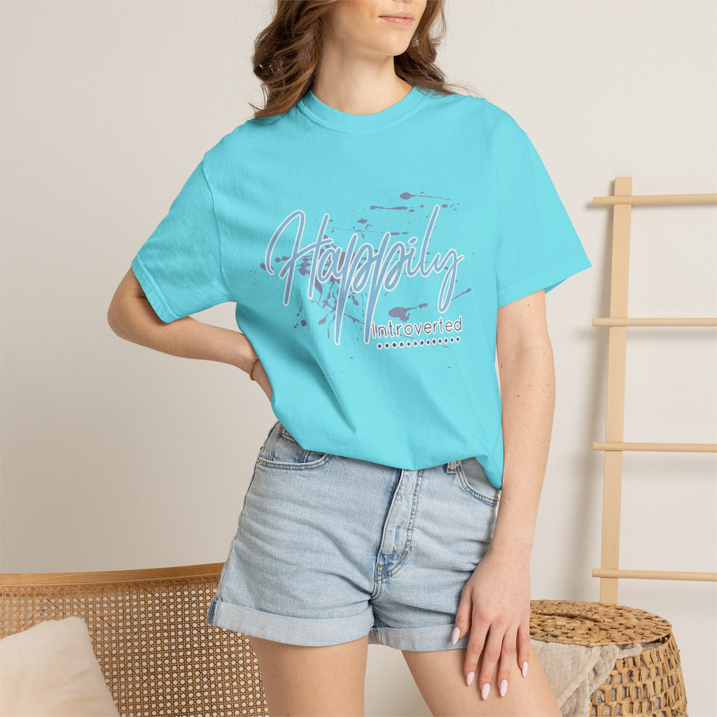 Introverted Aesthetic Textured T-Shirt — 'Anti-Social' Minimal Script Graphic