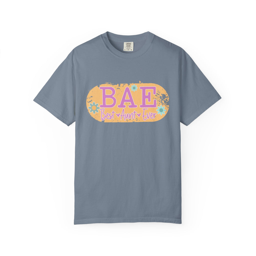 BAE Best Aunt Ever Textured T-Shirt — Floral Retro Graphic Tee for Cool Aunts