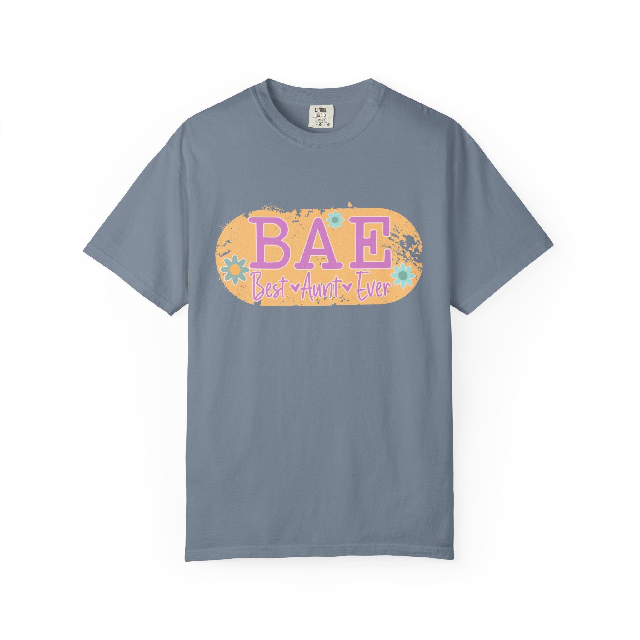 BAE Best Aunt Ever Textured T-Shirt — Floral Retro Graphic Tee for Cool Aunts