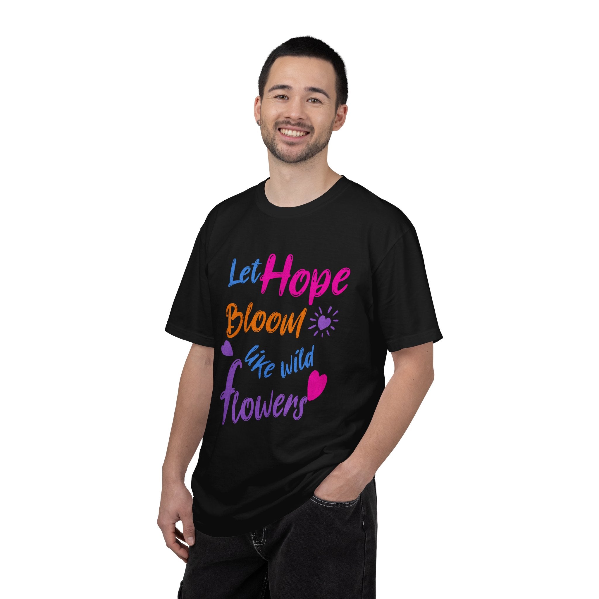 Textured Let Hope Bloom Like Wild Flowers T-Shirt