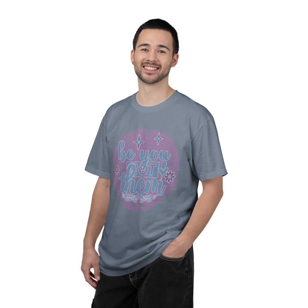 Be You, Not Them Textured T-Shirt — Retro Positive Graphic Tee